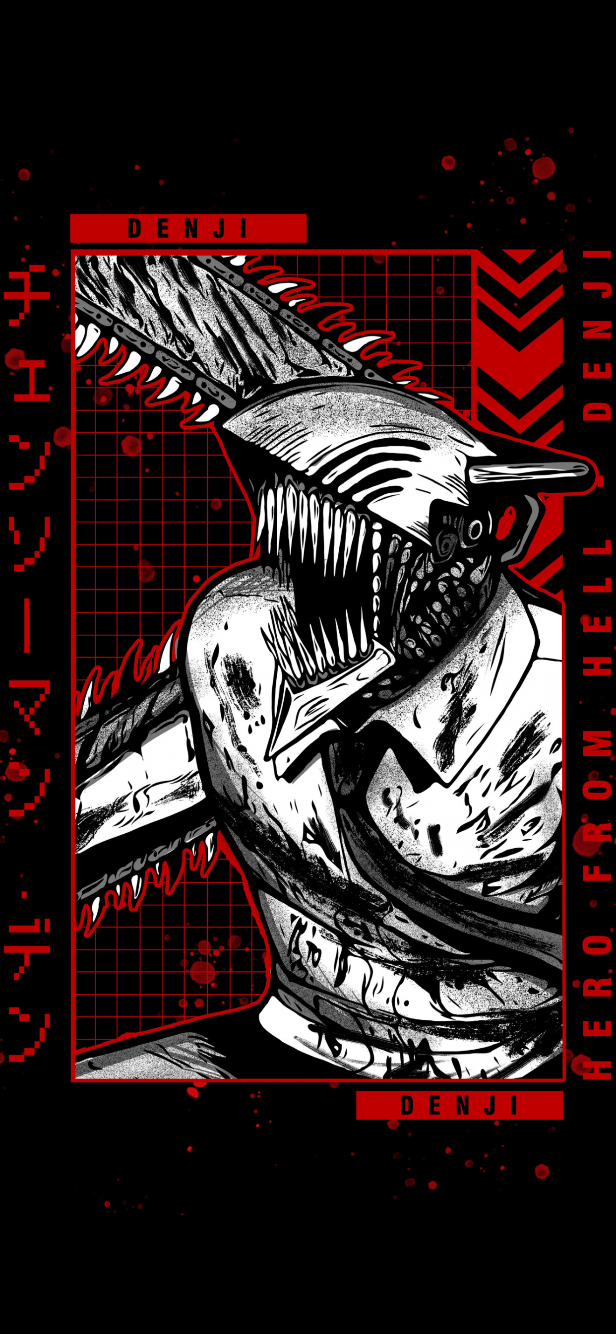 1242x2688 Denji Wallpaper 4K, AMOLED, Chainsaw Man