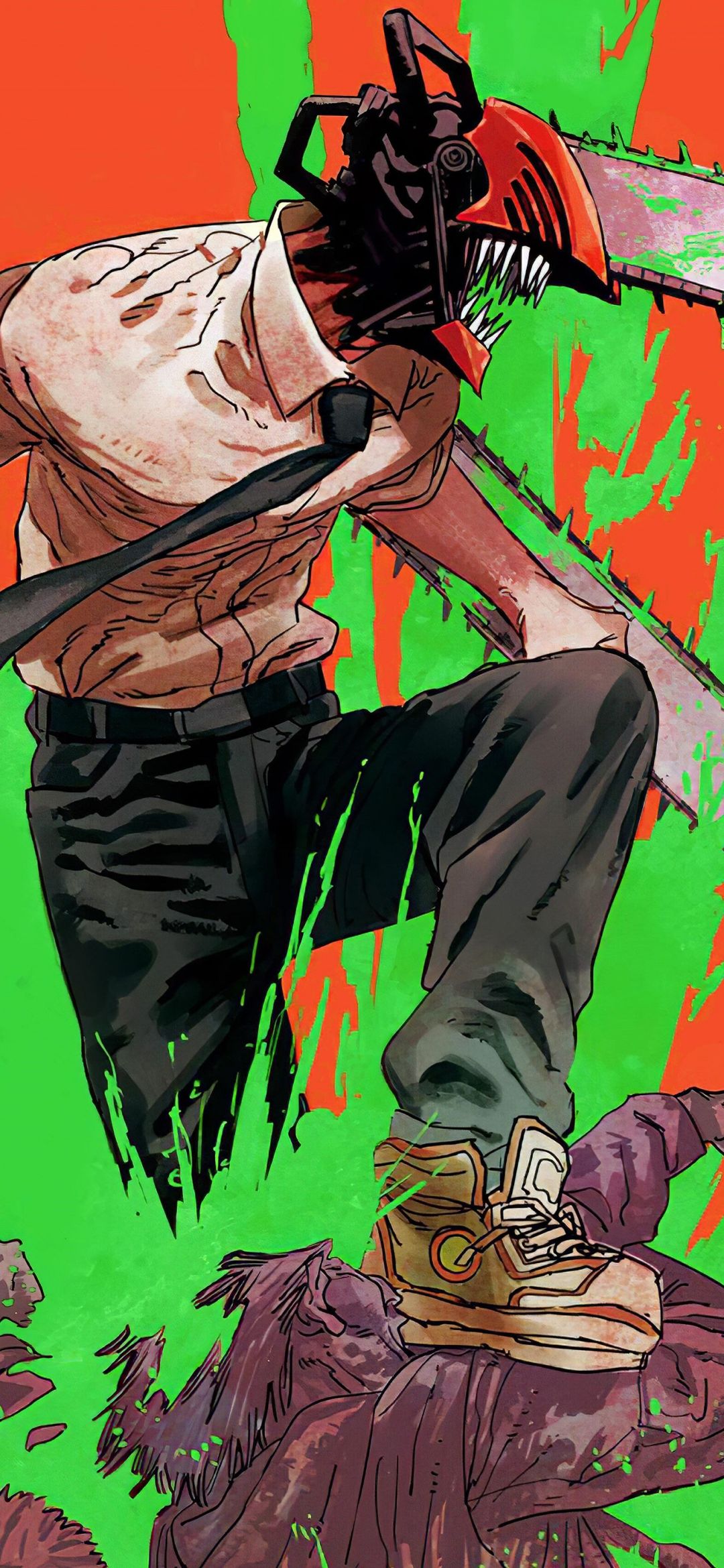 1080x2340 Denji Wallpaper 4K, Badass, Chainsaw Man