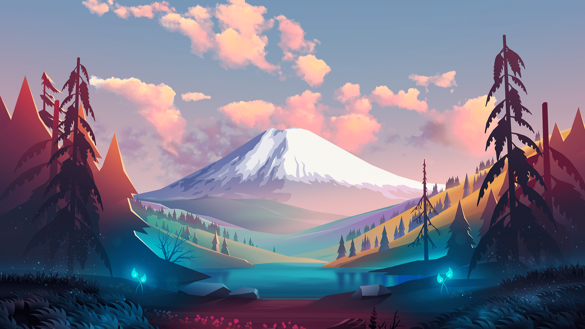 1920x1080 Wallpaper Icon, Digital Art, Art, Cloud, Daytime, Background Free Image