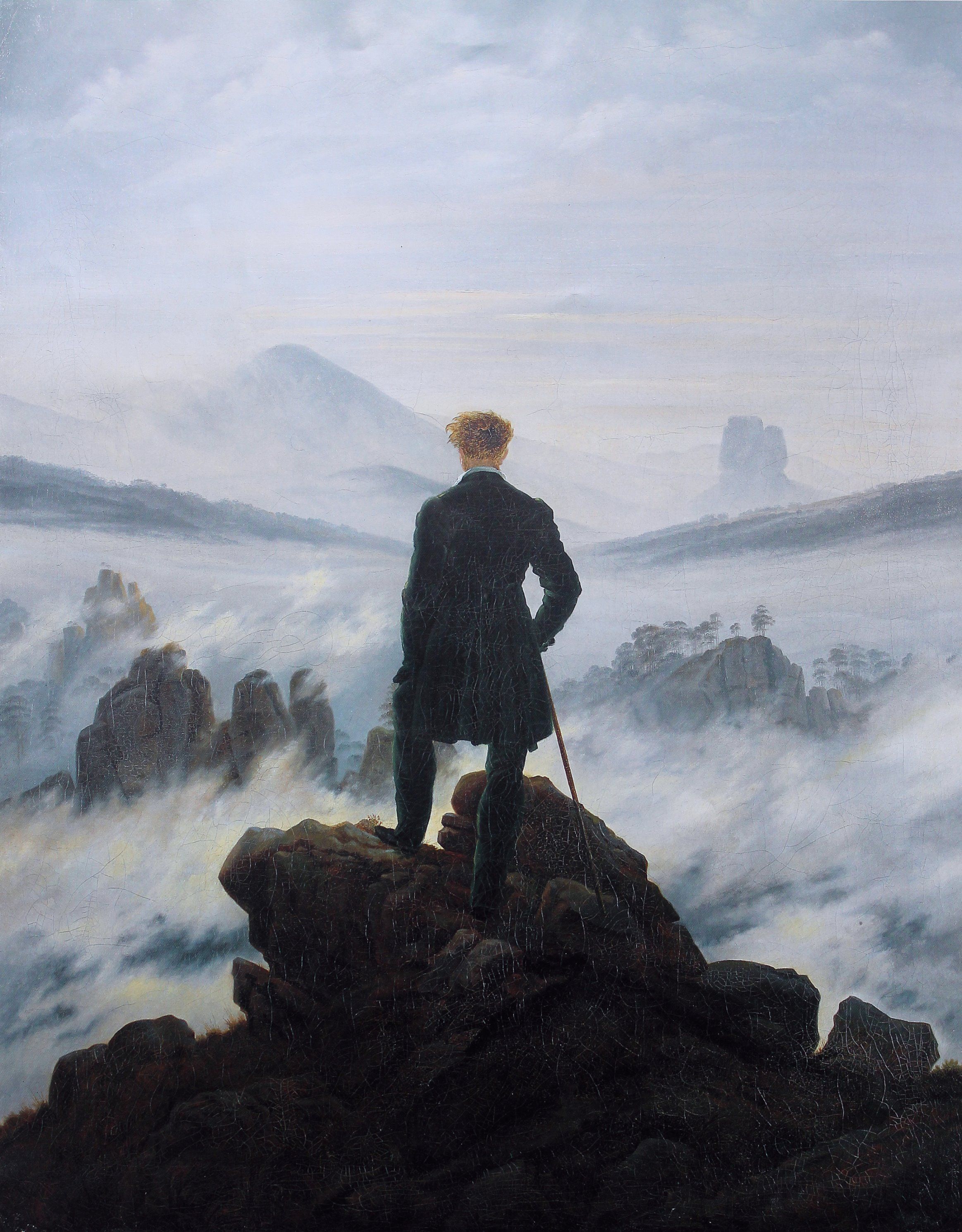 2327x2980 Caspar David Friedrich above the sea of