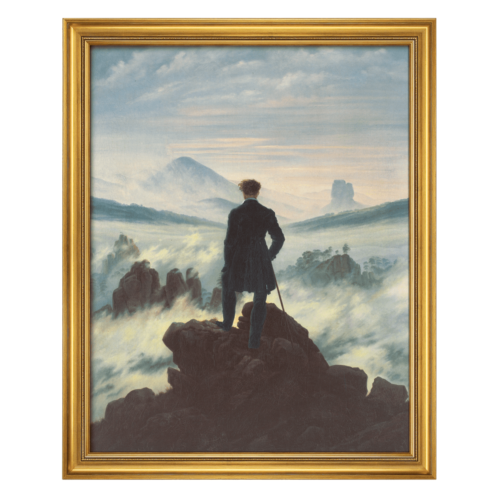 1000x1000 Caspar David Friedrich: Bild Der Wanderer über dem Nebelmeer (1818)