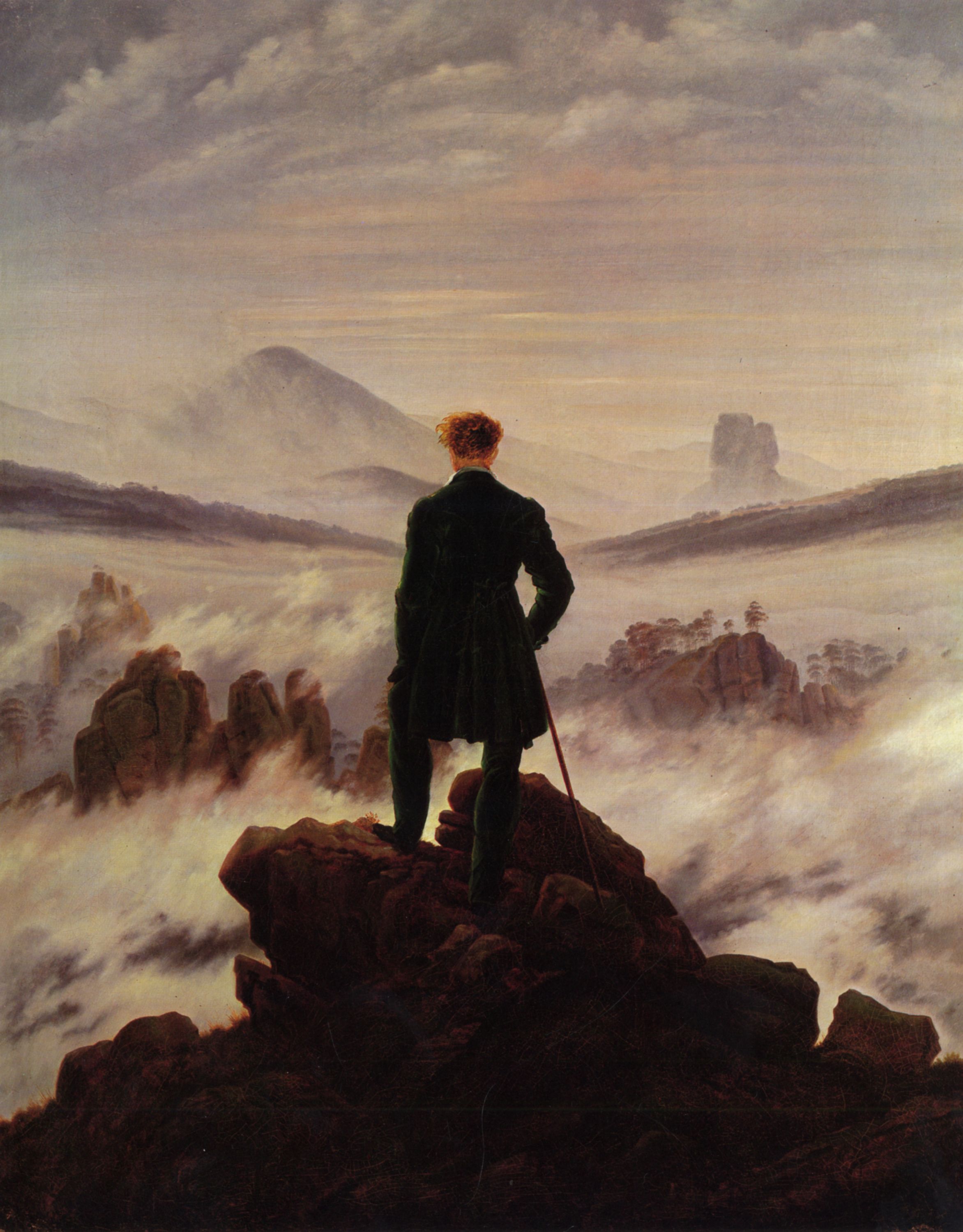 2344x3000 Friedrich, Caspar David: Der Wanderer über dem Nebelmeer