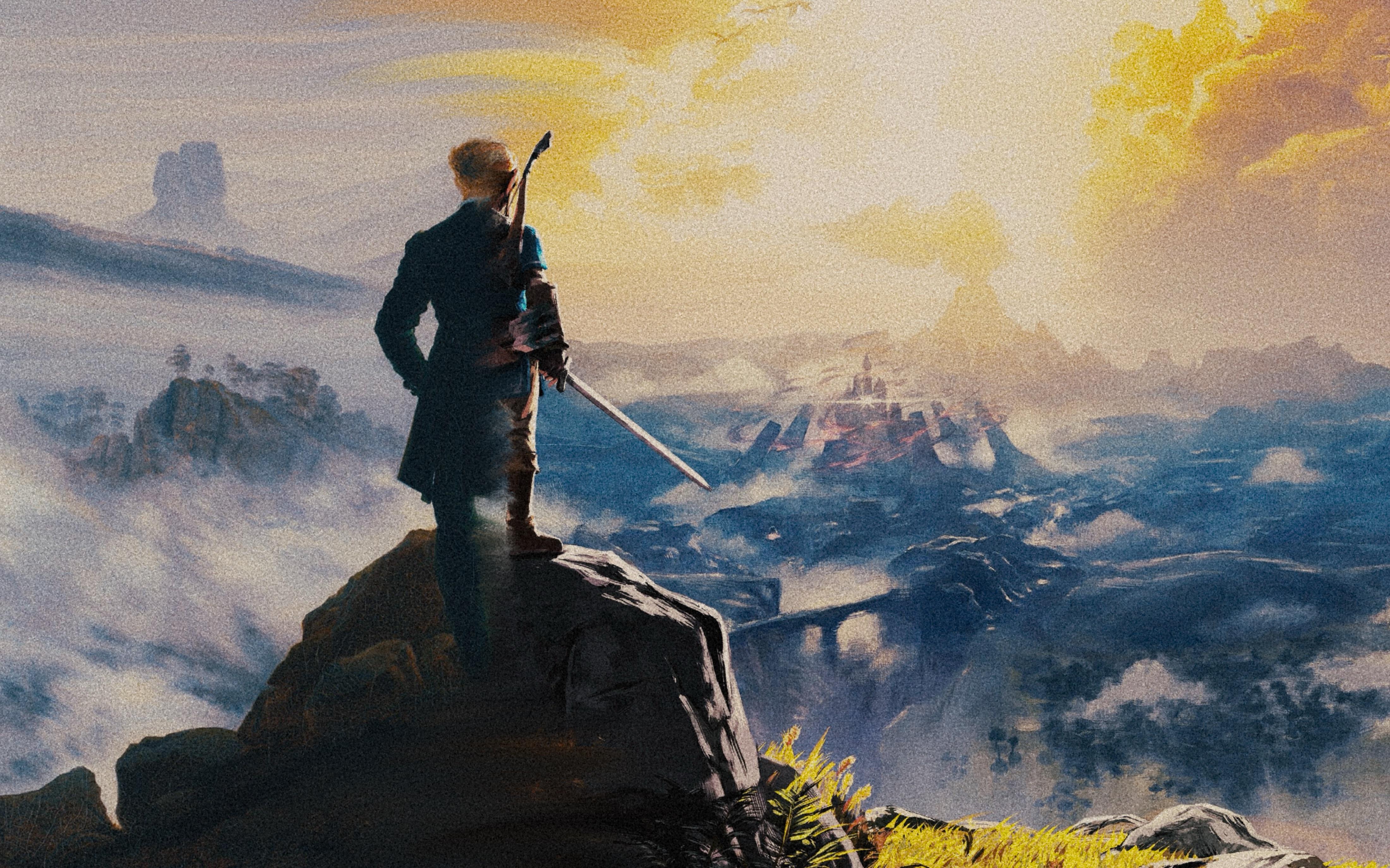 4400x2750 Wanderer above the Sea of Fog x BotW