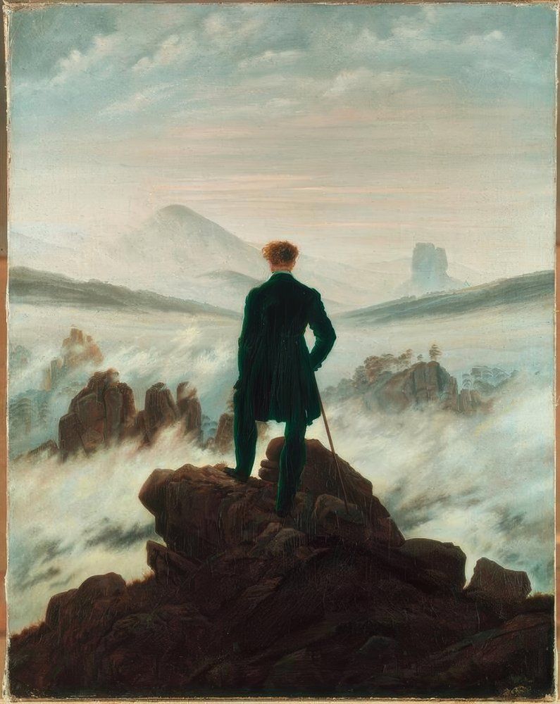 795x1000 Vandraren över dimhavet. Caspar David Friedrich