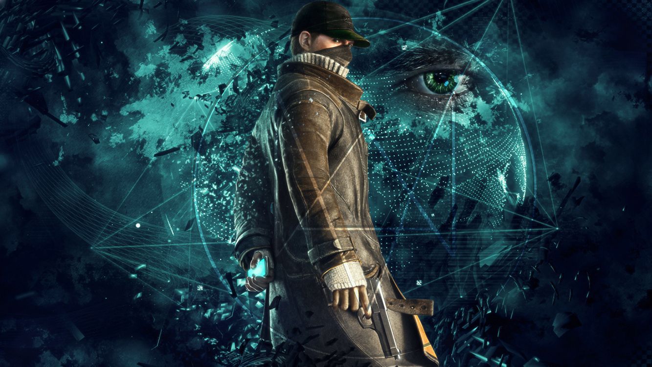 1333x750 Wallpaper Watch Dogs Watch Dogs, Aiden Pearce, Graphic Design, Darkness, Background Free Image