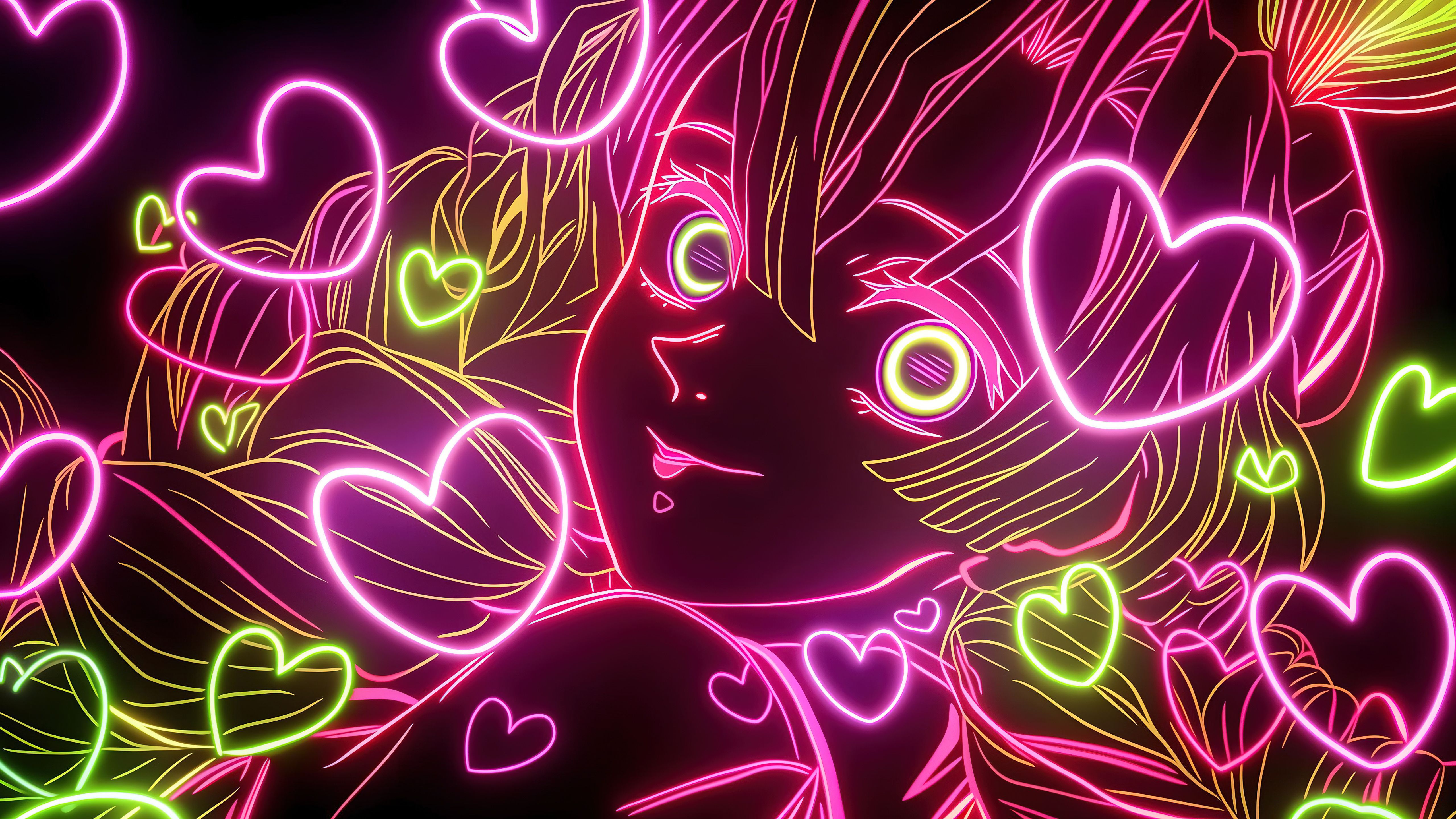 5120x2880 Mitsuri Kanroji Wallpaper 4K, Pink aesthetic