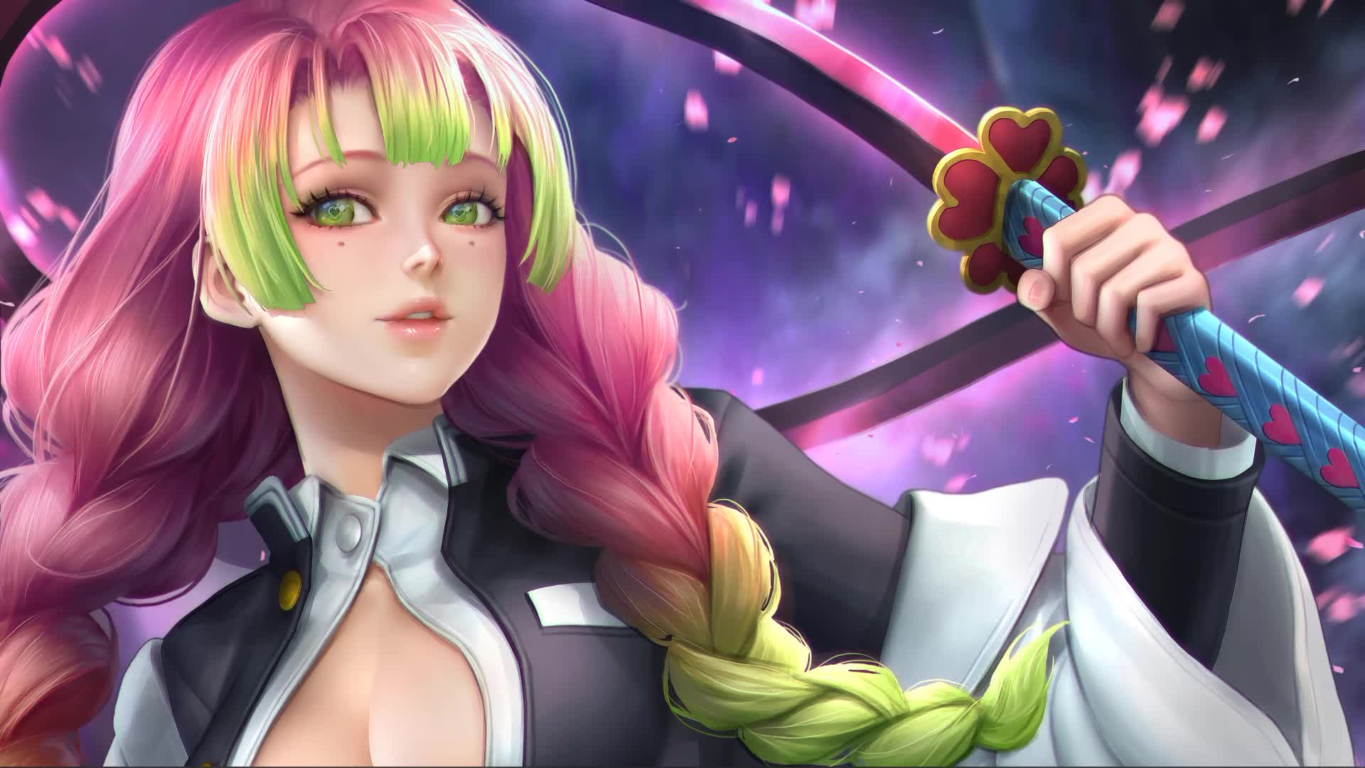 1920x1080 Anime Demon Slayer Mitsuri Wallpaper
