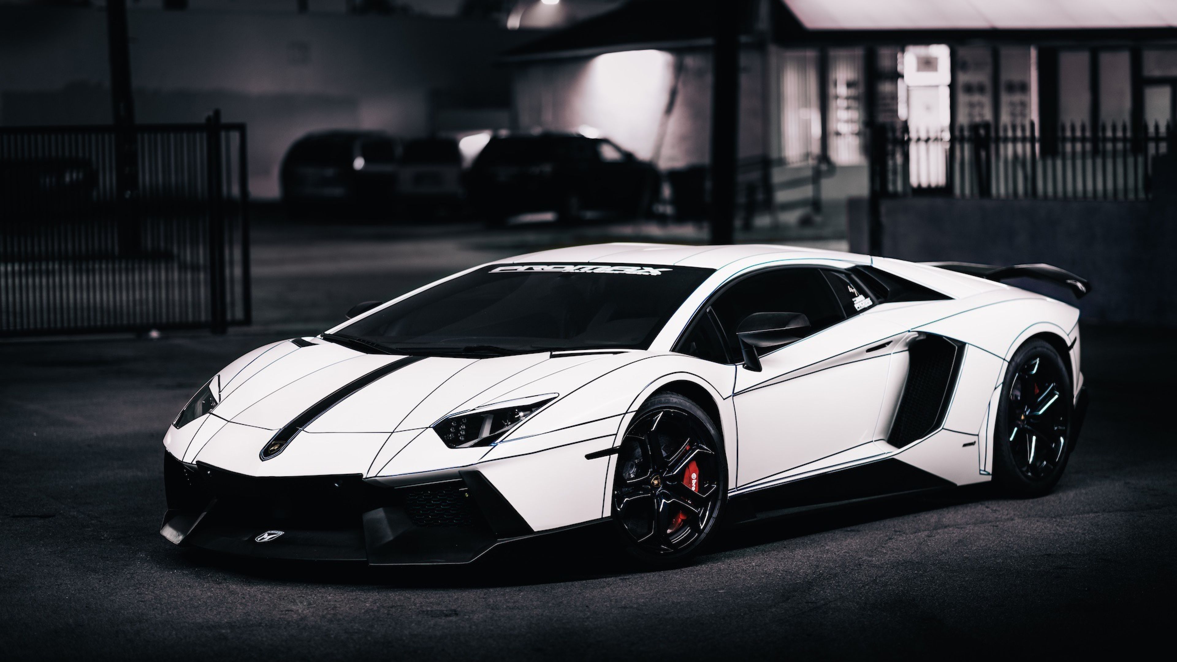 3840x2160 White Car 4k Wallpaper