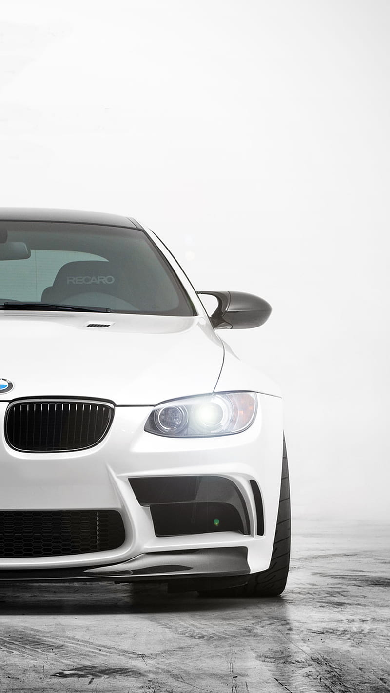 800x1422 White BMW, car, engine, german, HD phone wallpaper