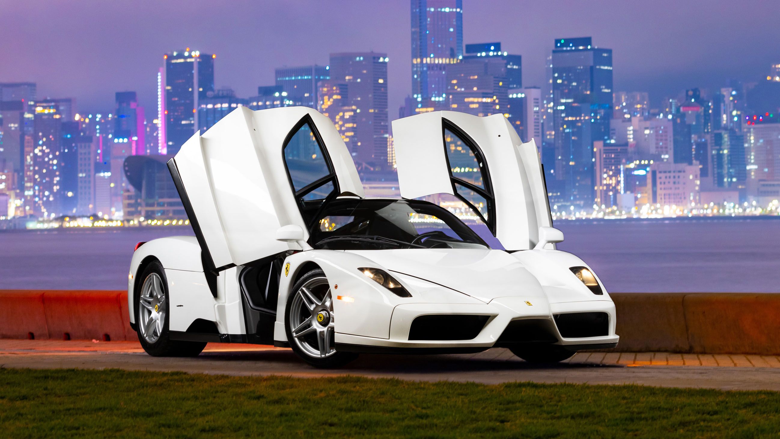 2596x1460 The one and only white Ferrari Enzo is up for auction