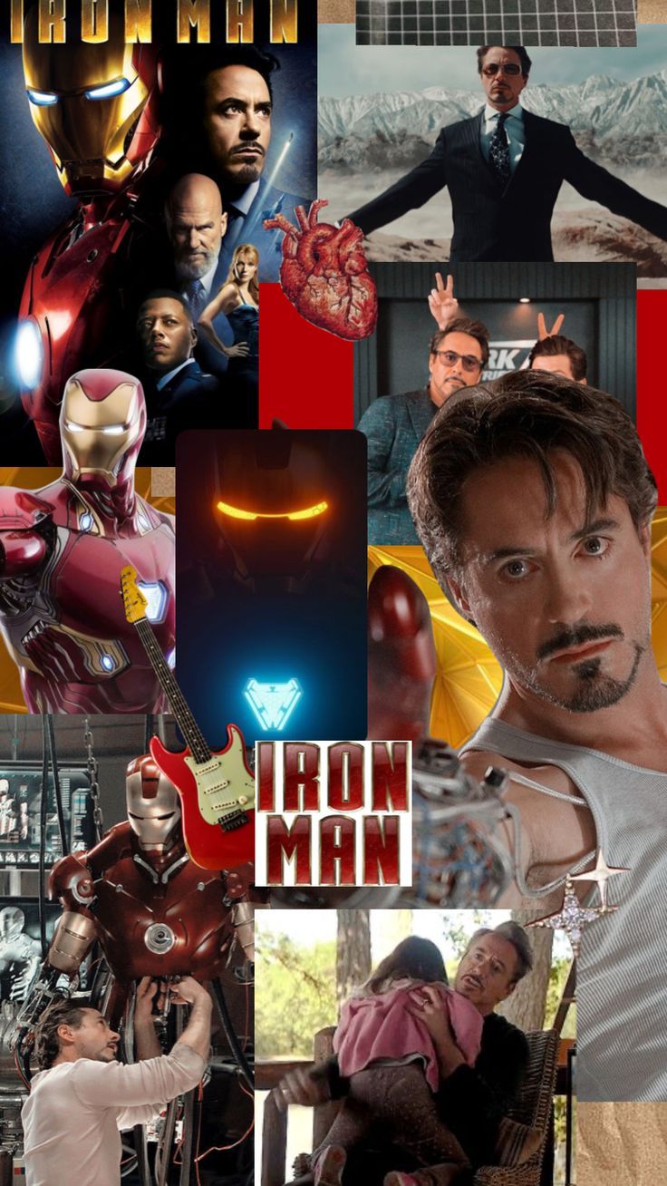 736x1308 ironman #marvel #avengers #moodboard #collage #vintage #shuffle #music #red #marvelsavengers #endgame #infinitywar #harrystyles #taylorswift #books