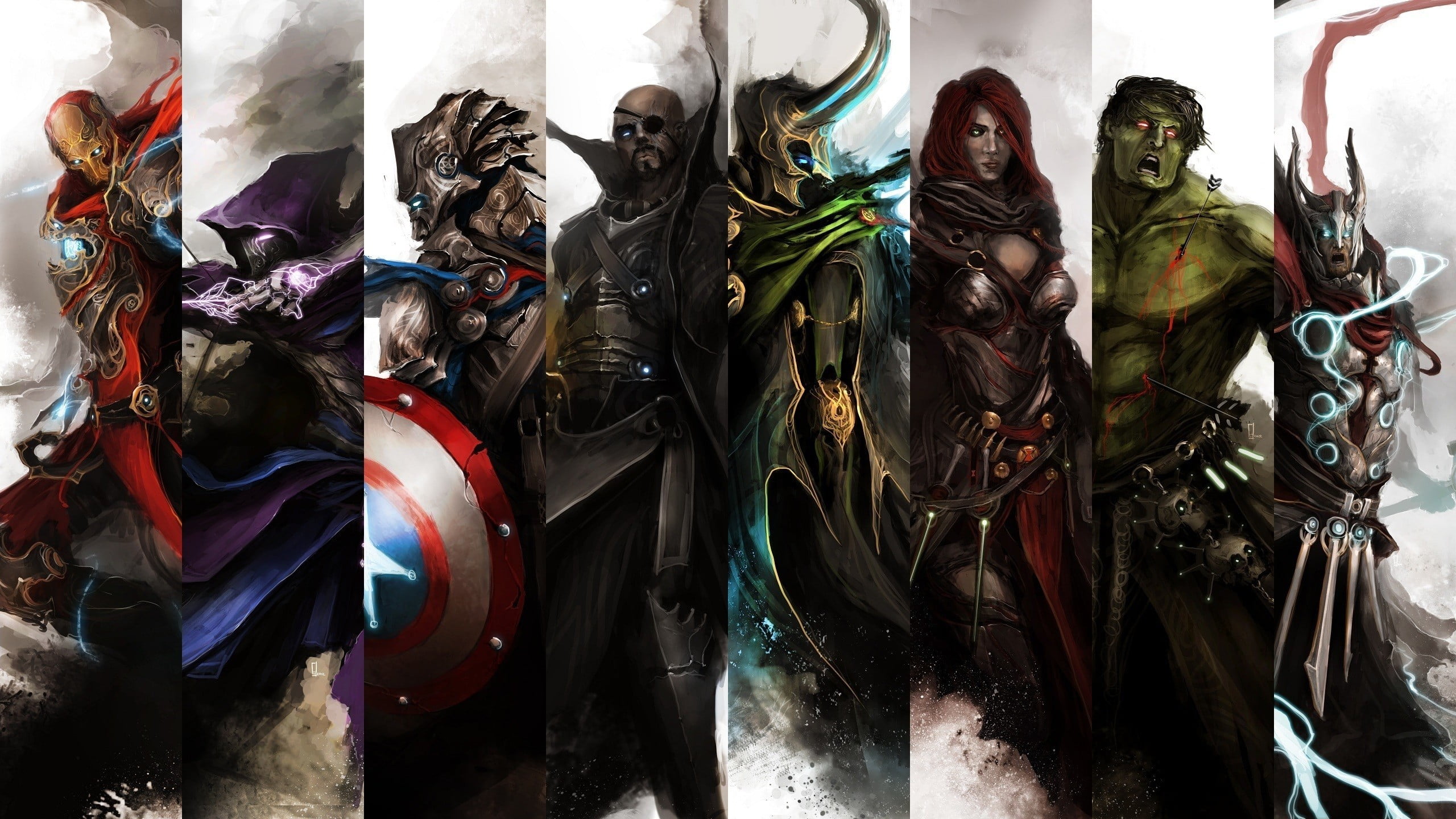 2560x1440 Marvel Avengers collage, The Avengers, Iron Man, Thor, Hulk HD wallpaper