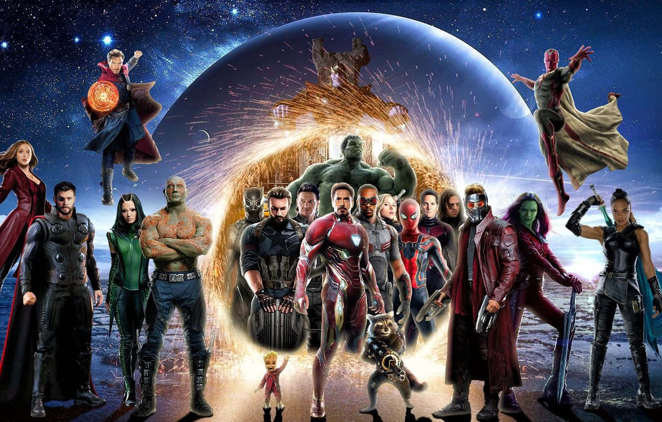 1332x850 Download Group Of Avengers Superhero Collage Wallpaper