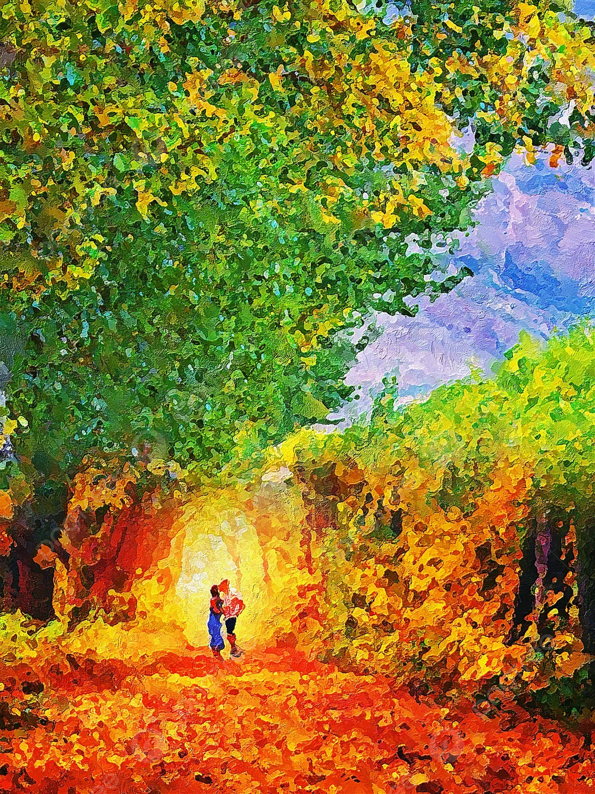 1200x1600 Oil Painting Landscape Picture Background Wallpaper Image For Free Download
