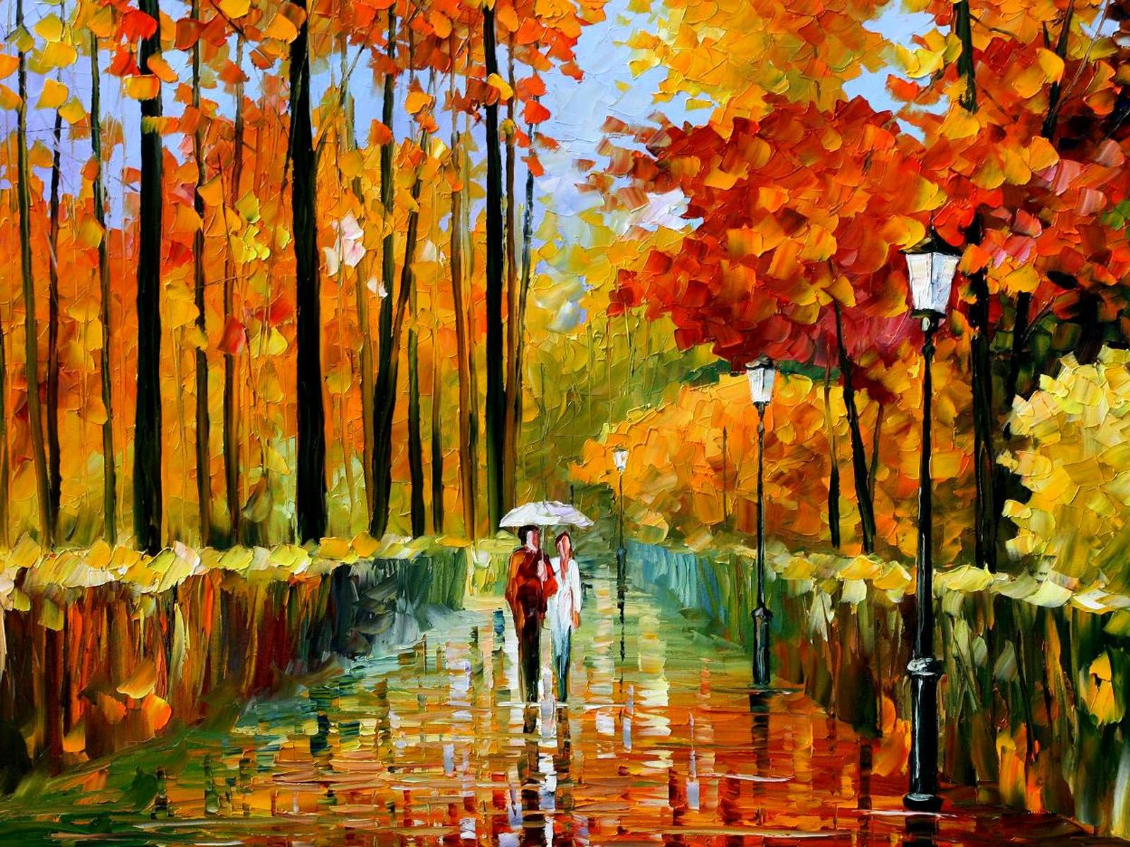 1600x1200 Landscape Oil Painting Wallpaper
