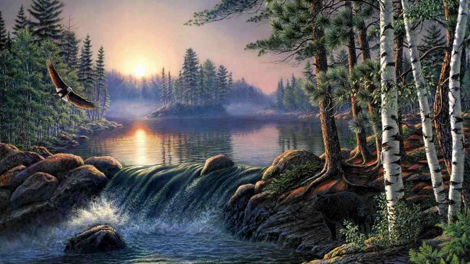 1517x853 Nature Painting Wallpaper