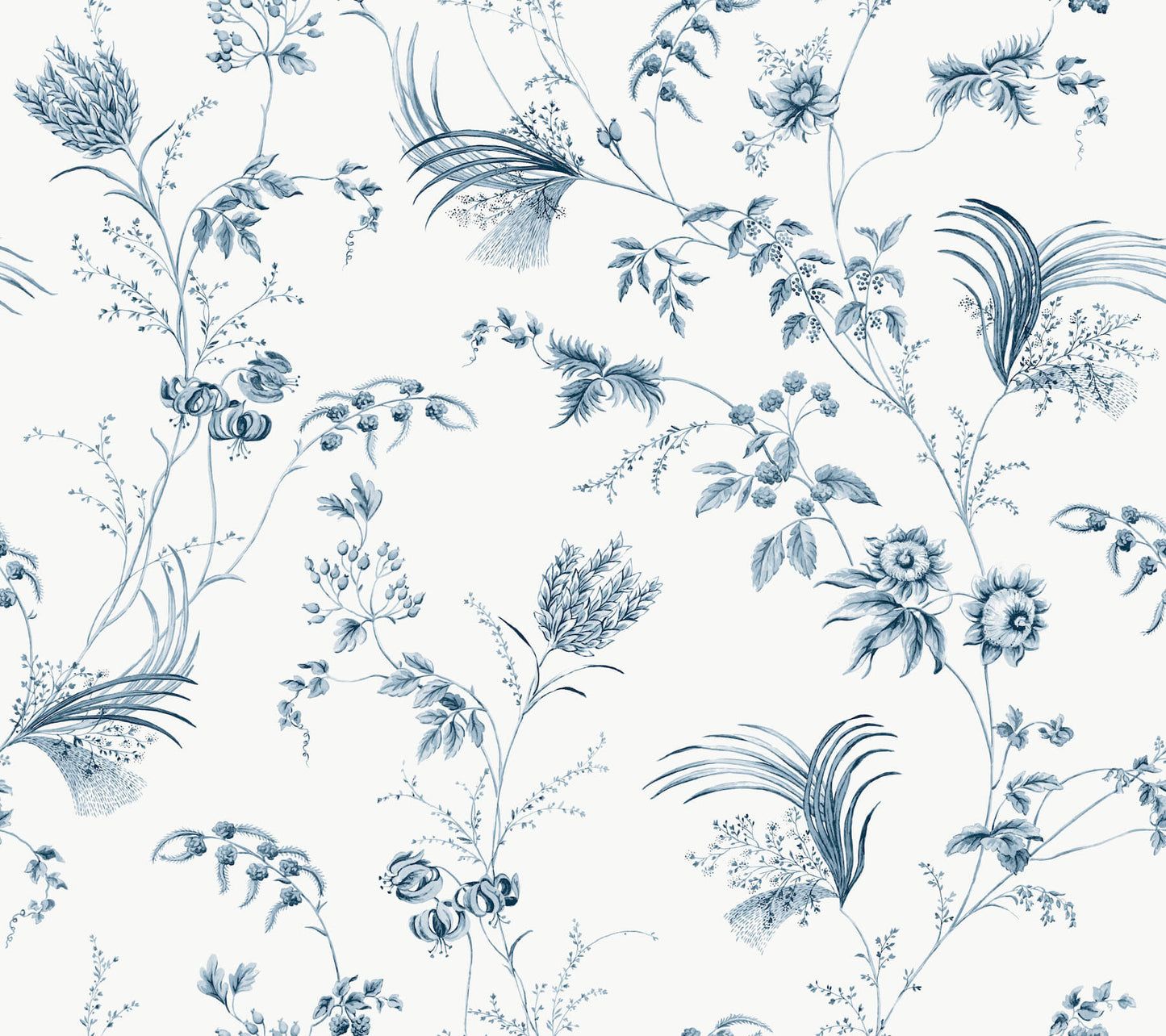 1445x1284 Ronald Redding Astoria Floral Lace Wallpaper