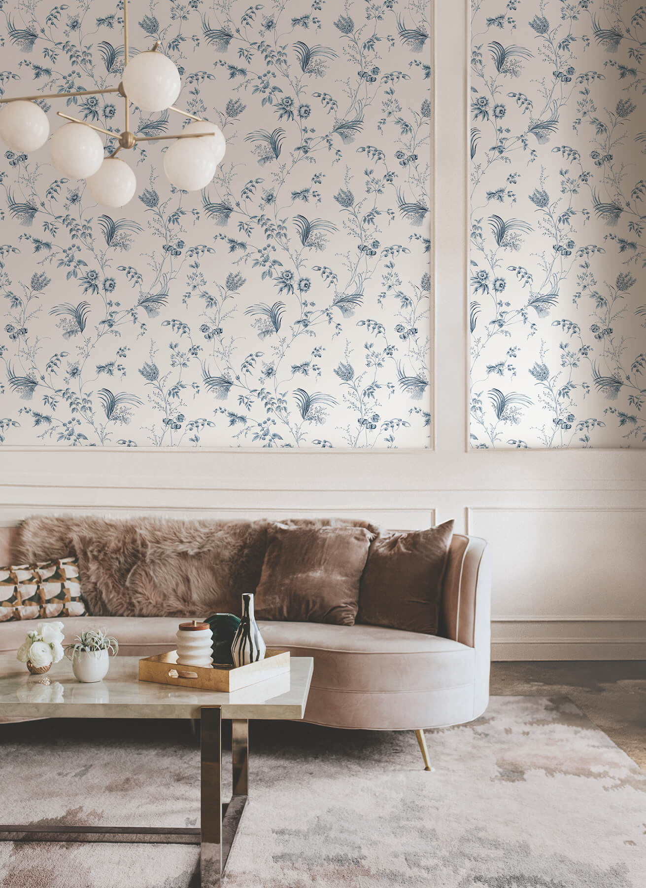 1311x1800 Ronald Redding Astoria Floral Lace Wallpaper