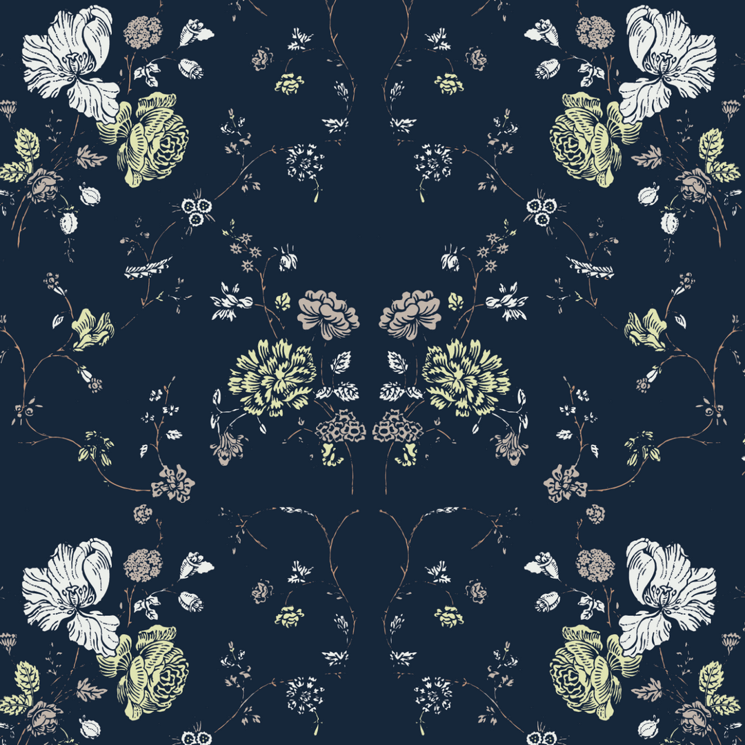 1080x1080 Floral Lace Sea Wallpaper Sample / Faux Grasscloth