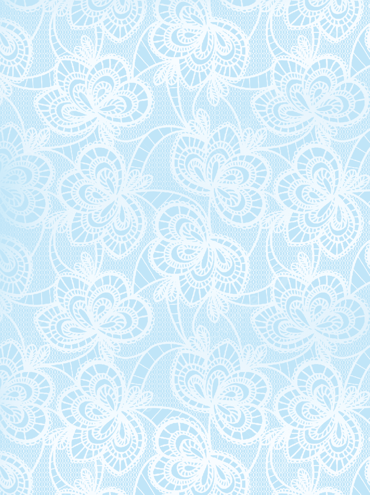 1200x1604 Pure Original Hand Painted Cartoon White Lace Pattern Sky Blue Background Material Wallpaper Image For Free Download