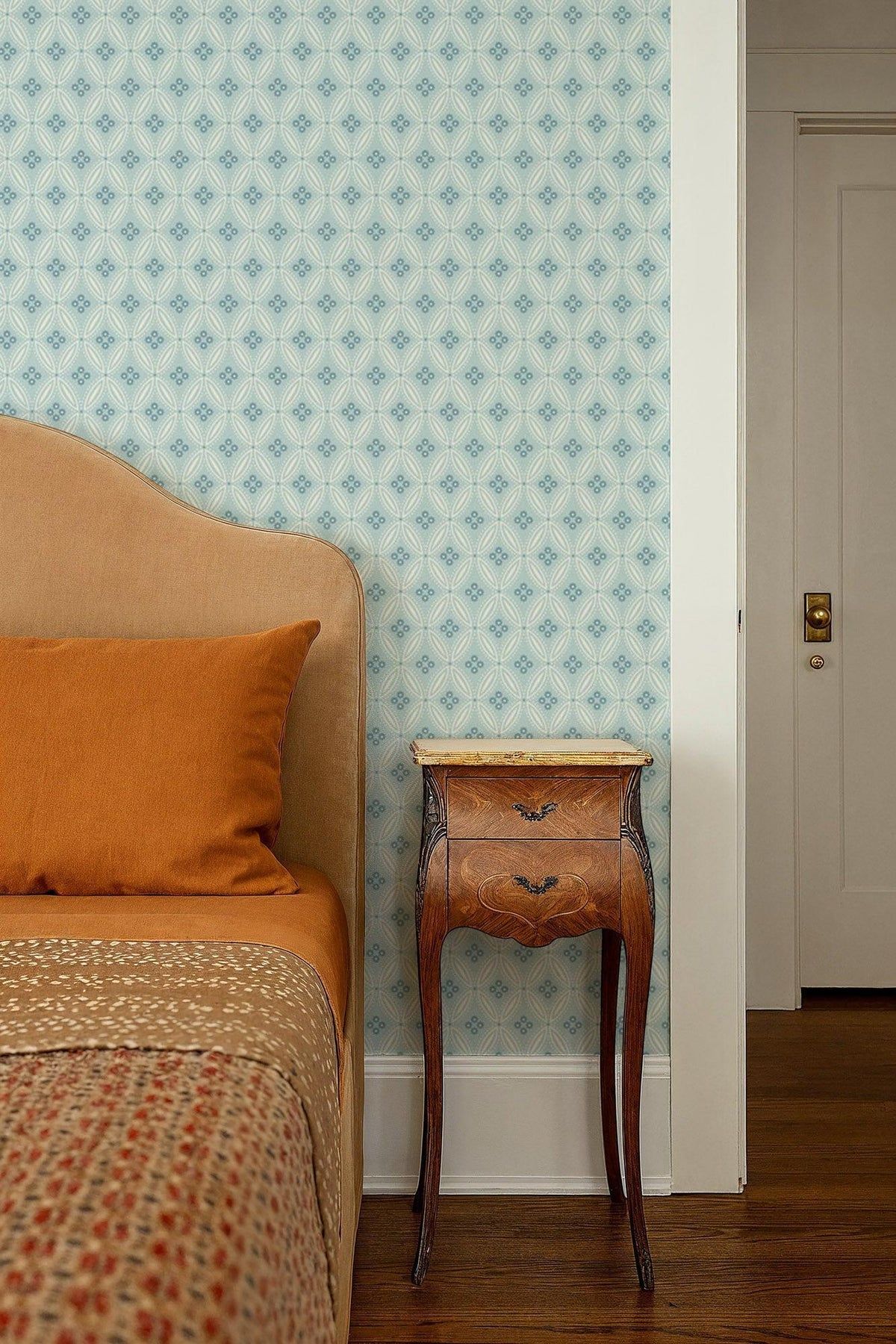 1200x1800 Stone Lace Blue Wallpaper Sample / Peel & Stick