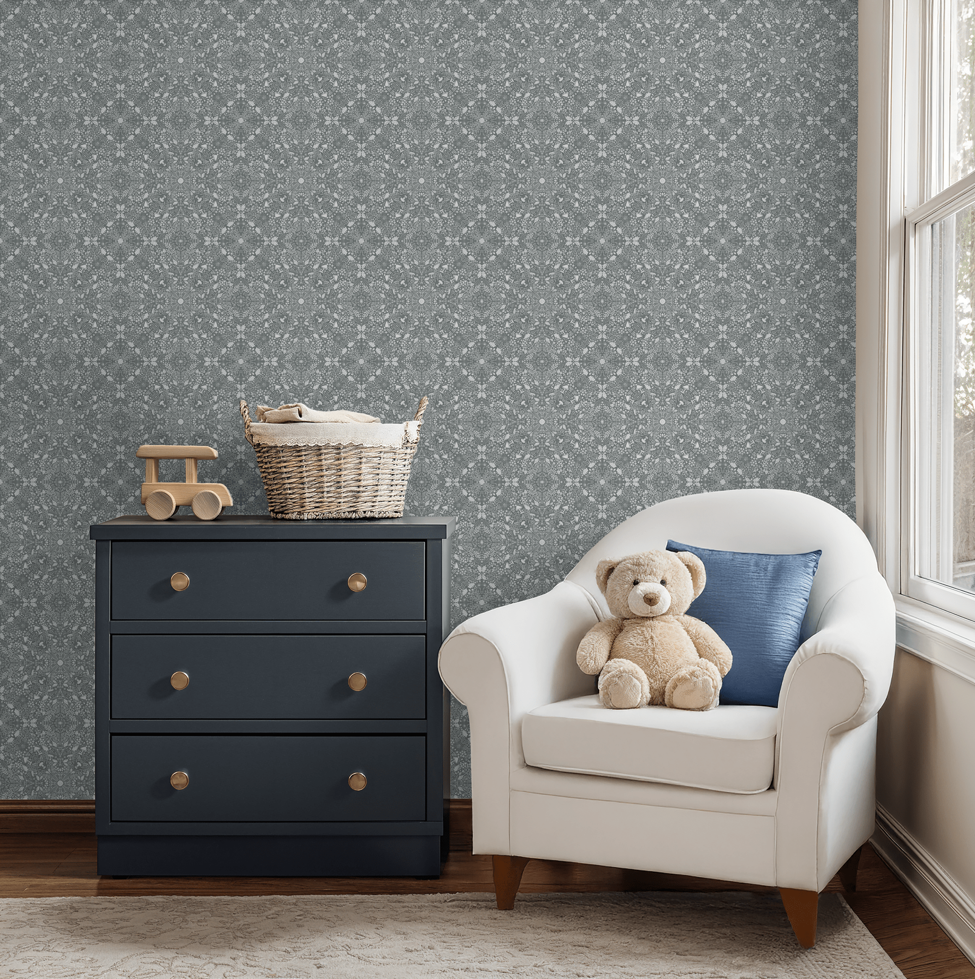 1946x1953 Blue Woodland Wallpaper