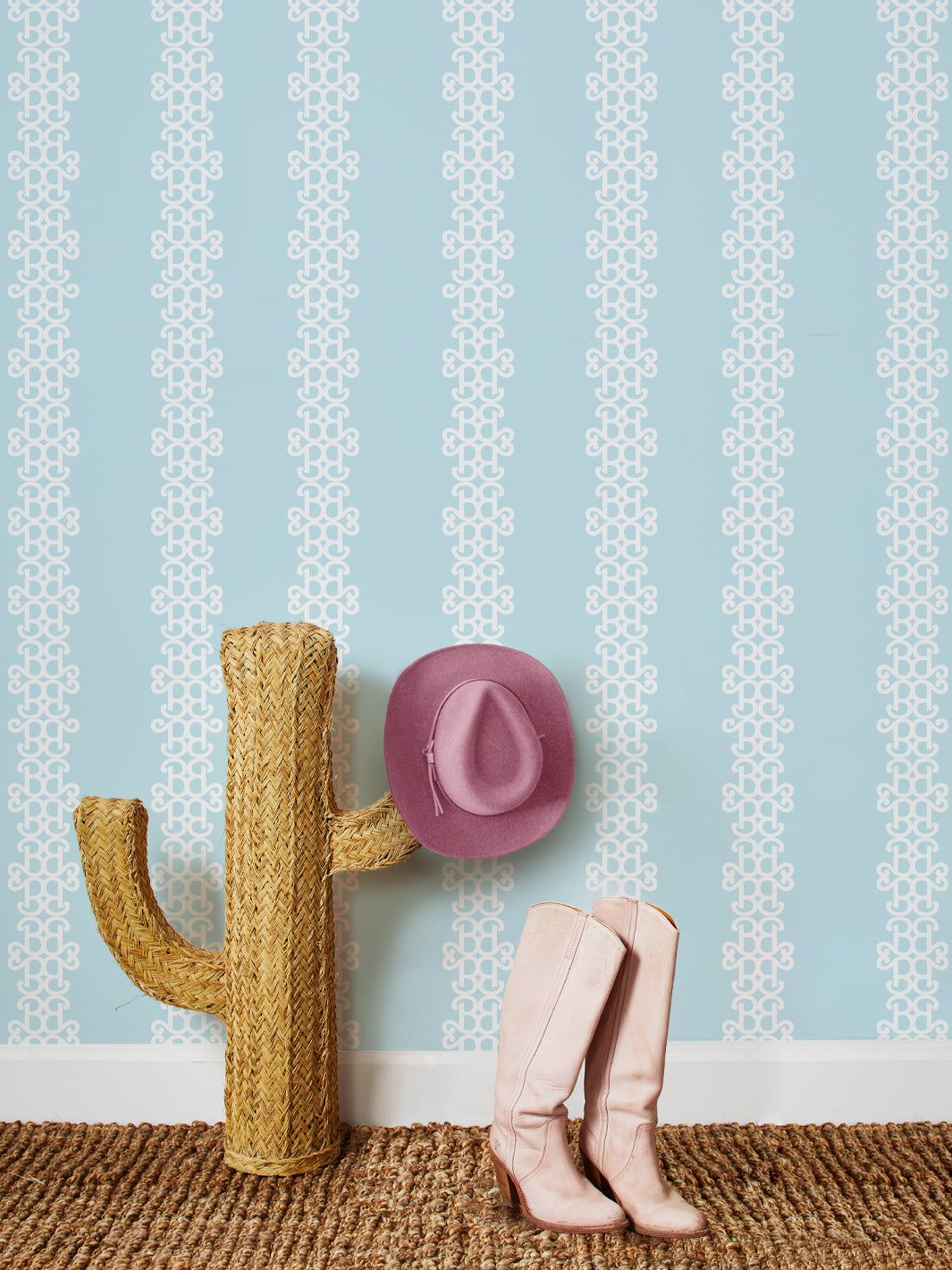 1065x1420 'Barbie™ Lace Stripe' Wallpaper by Barbie™