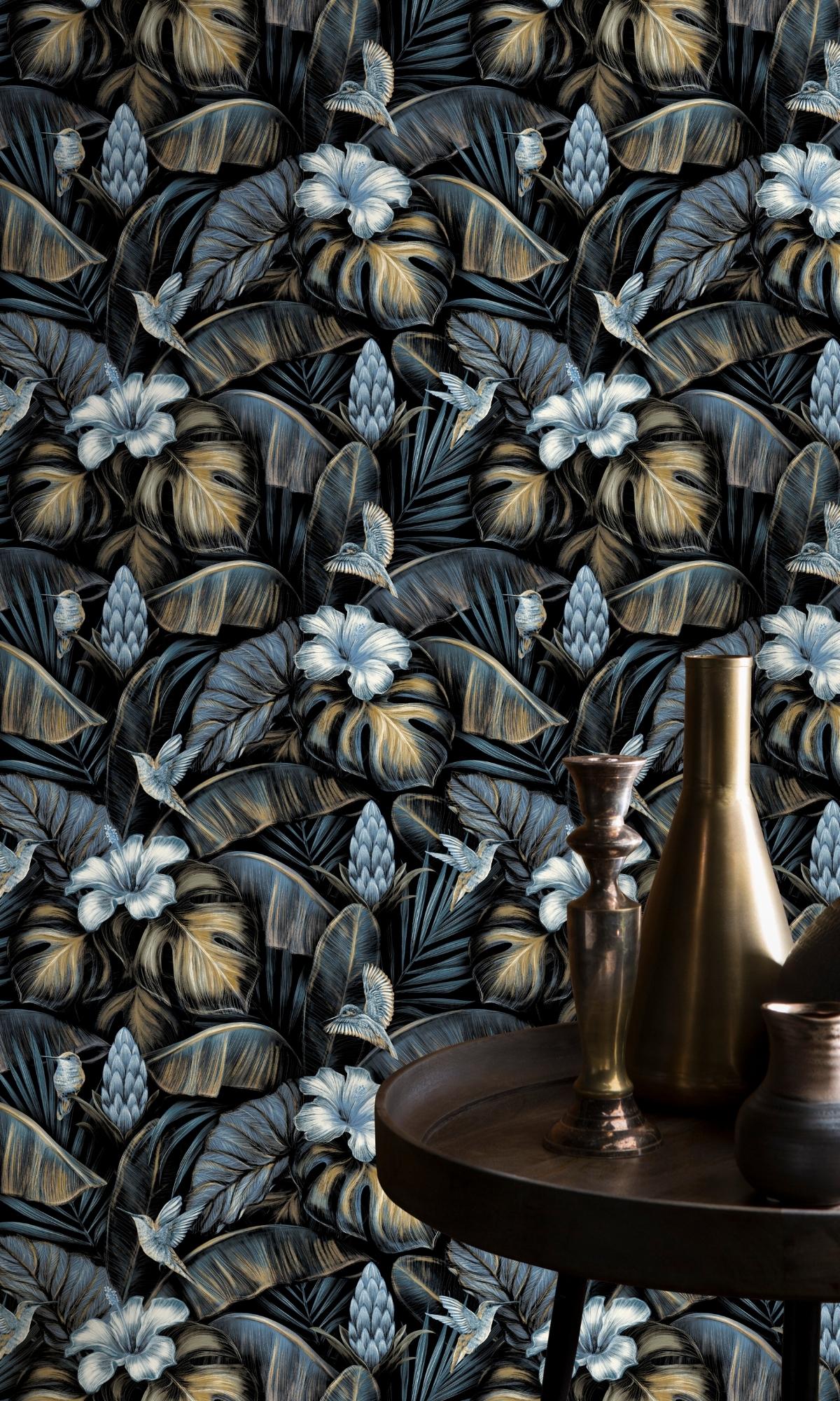 1200x2000 Dark Floral Wallpaper