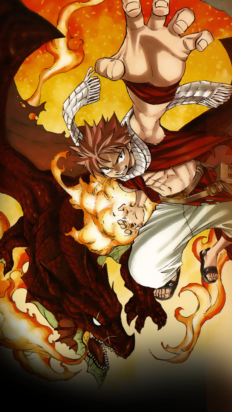 800x1422 HD natsu and igneel wallpaper