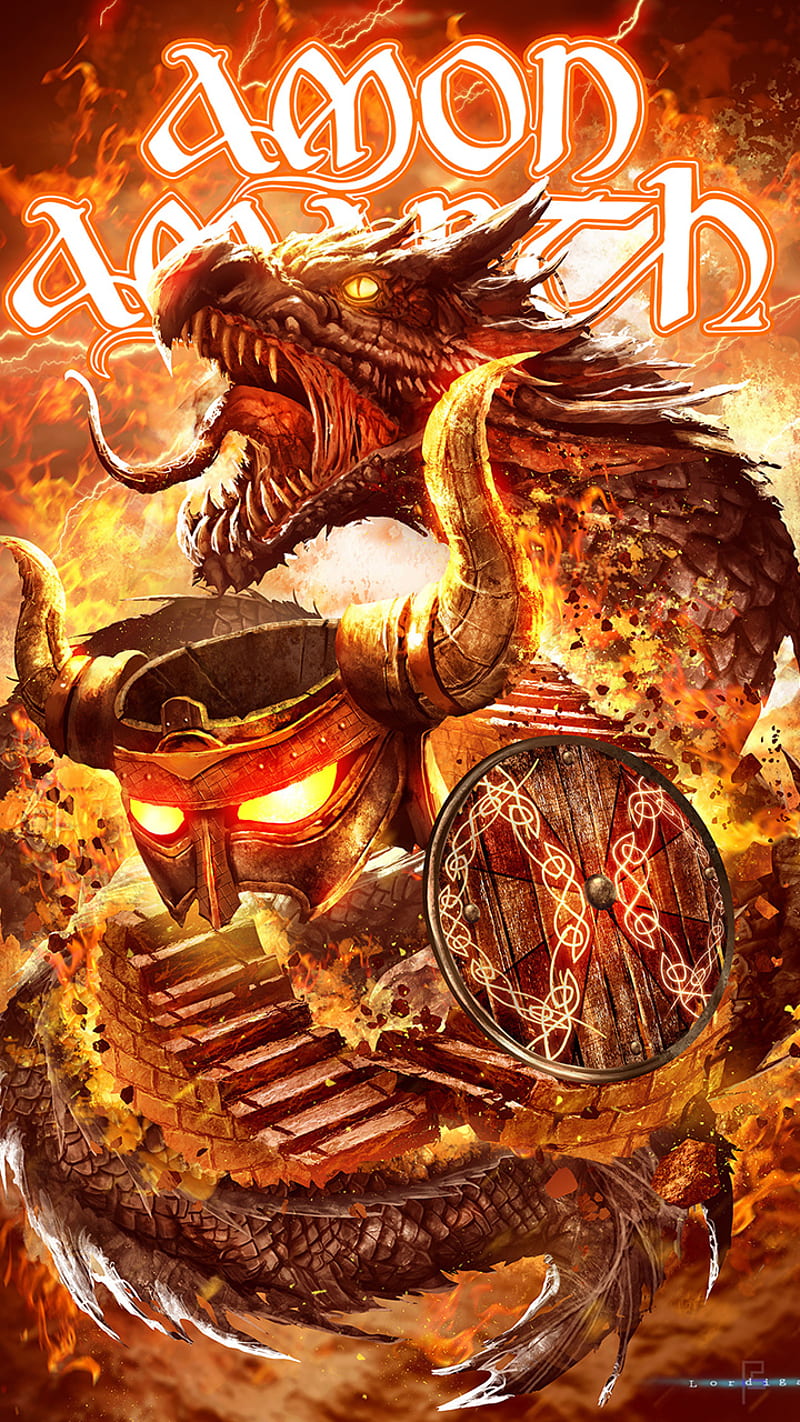 800x1422 Amon Amarth, death, metal, vikings, dragon, viking, rock, HD phone wallpaper