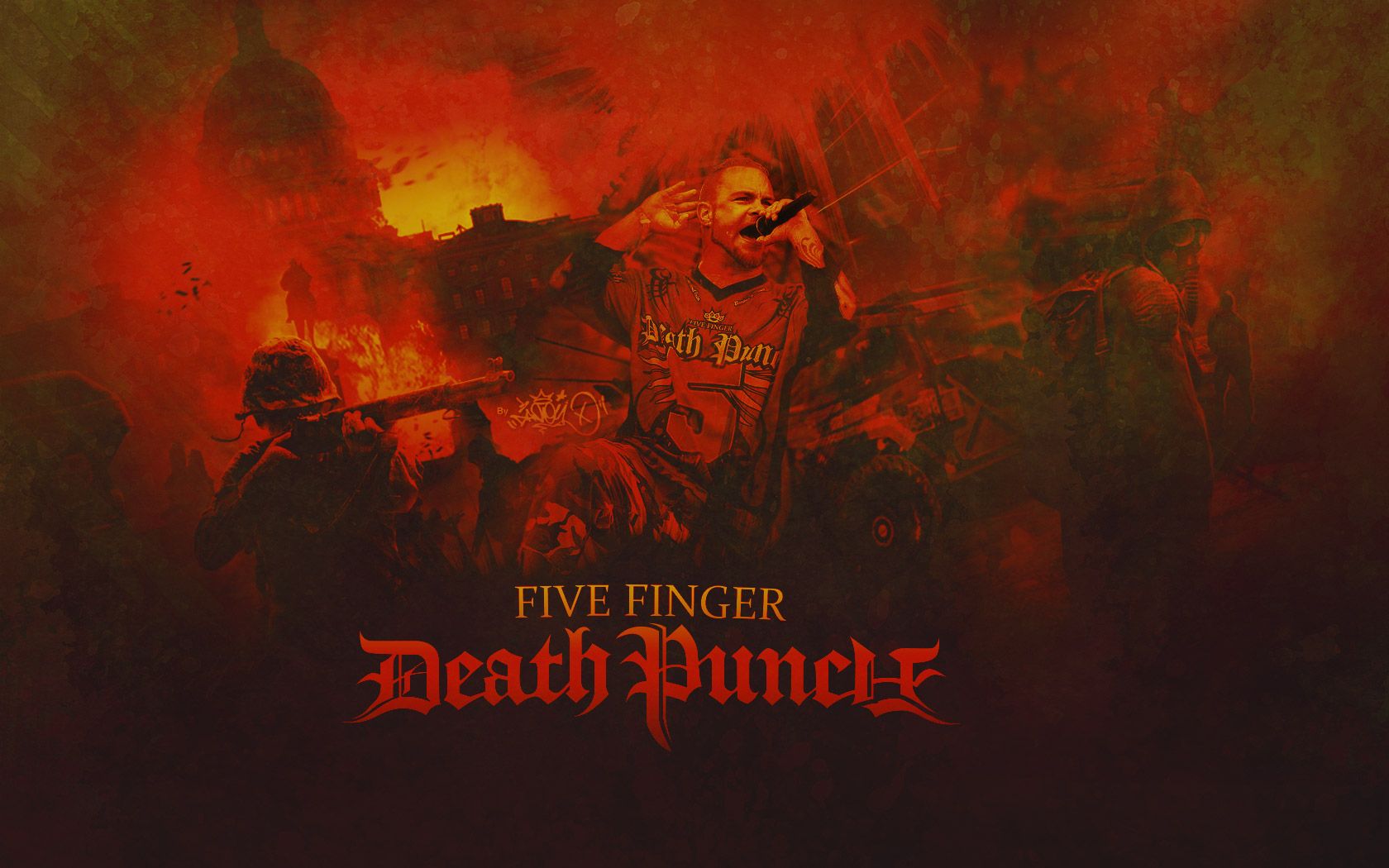 1680x1050 five, Finger, Death, Punch, Heavy, Metal, Hard, Rock, Bands Wallpaper HD / Desktop and Mobile Background