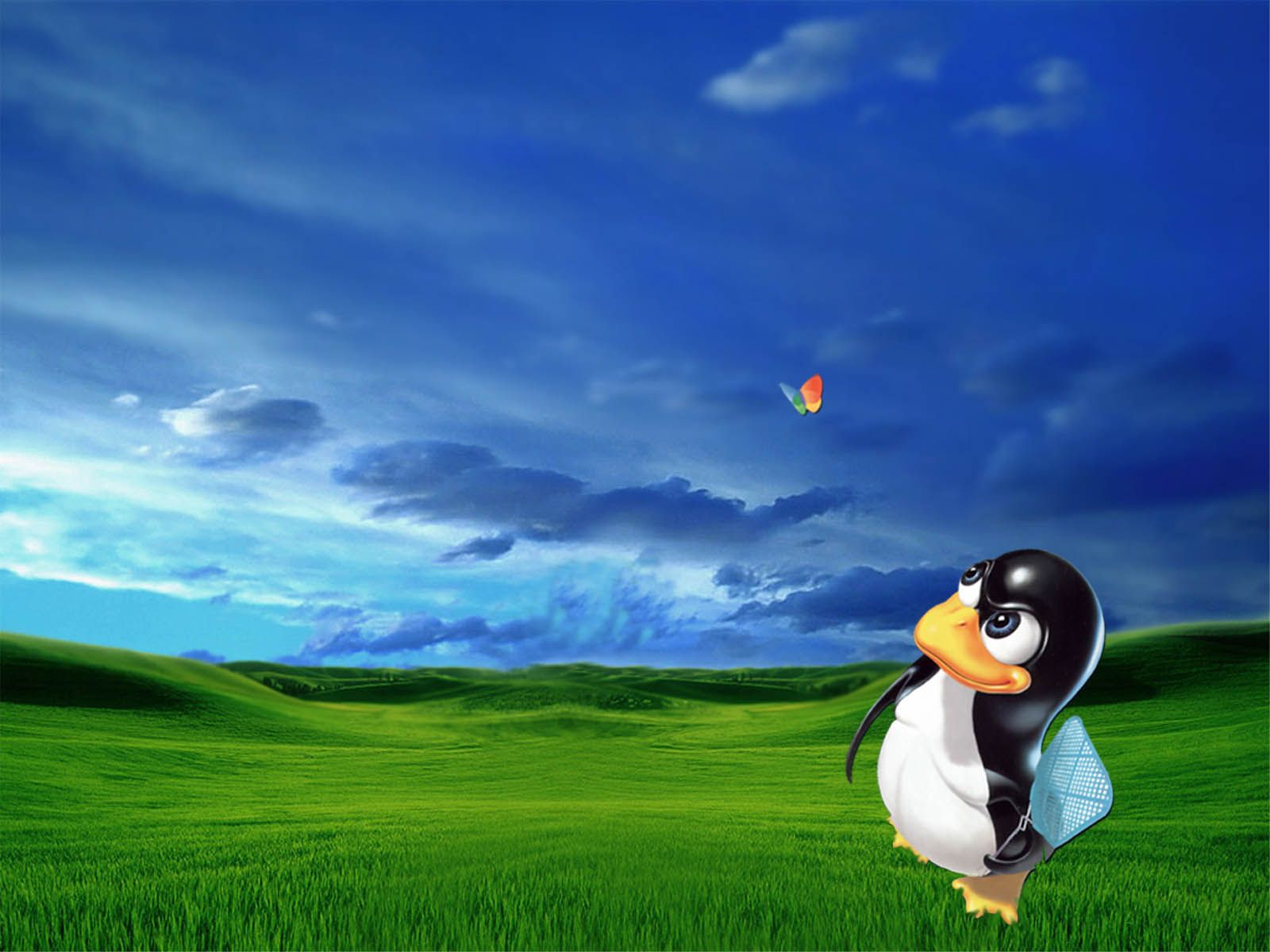 1600x1200 Desktop wallpaper: Penguin, Windows Xp, Linux, Technology 4K free download for PC. 1515377