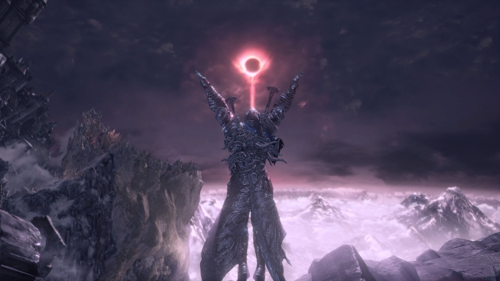 1920x1080 Reverse Pixel Souls 3 the sun against fading sun