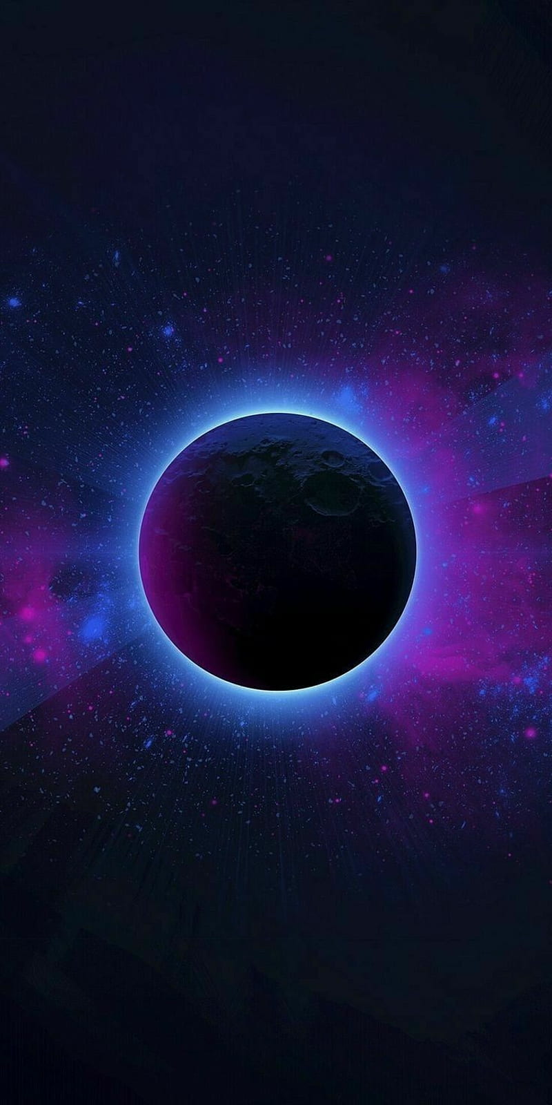 800x1600 Blue Eclipse, black, galaxy, purple, space, stars, HD phone wallpaper