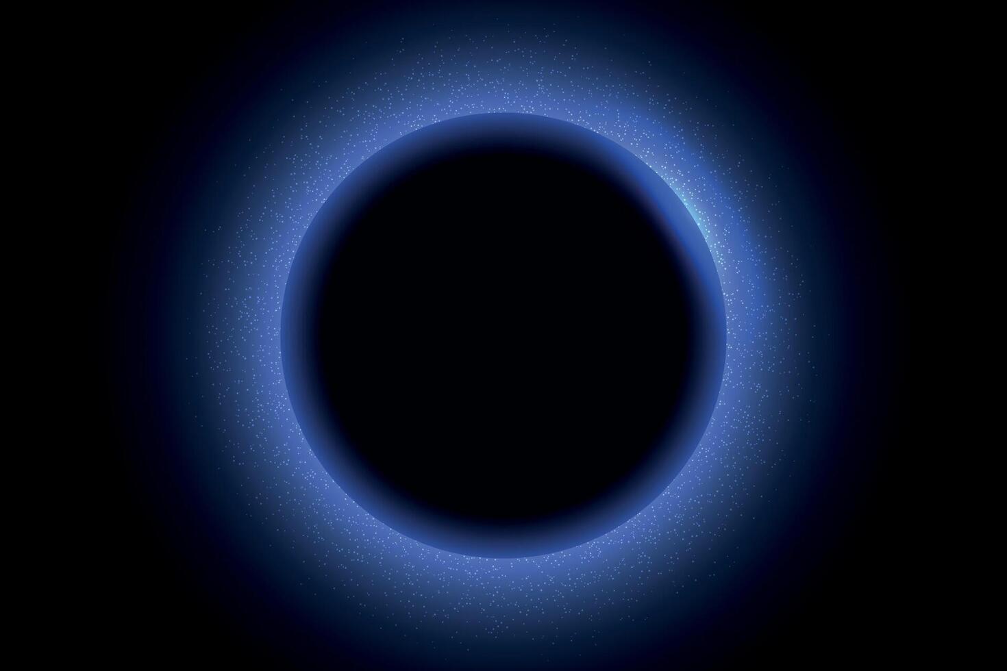 1470x980 Abstract blue eclipse background with glowing light ring