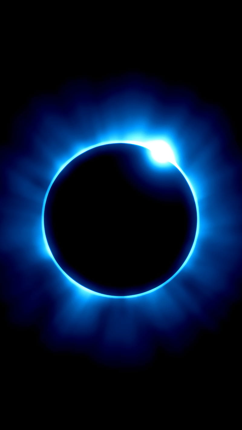800x1422 Solar eclipse abstract, blue, core, edge, galaxy, honor, prime, HD phone wallpaper