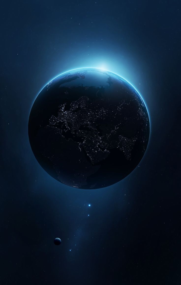 736x1160 HD wallpaper: blue and black planet, lunar eclipse, space, universe, Earth