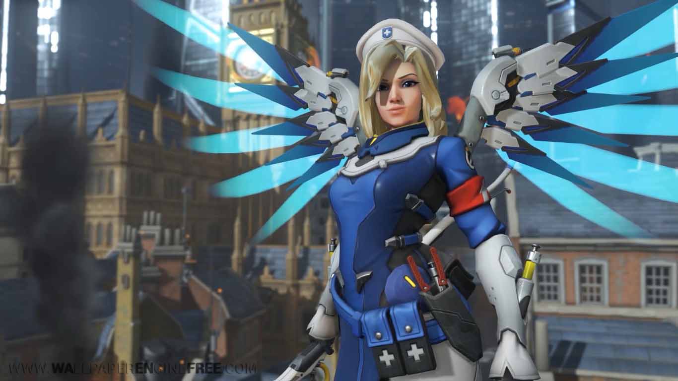 1366x768 Mercy Uprising Wallpaper .