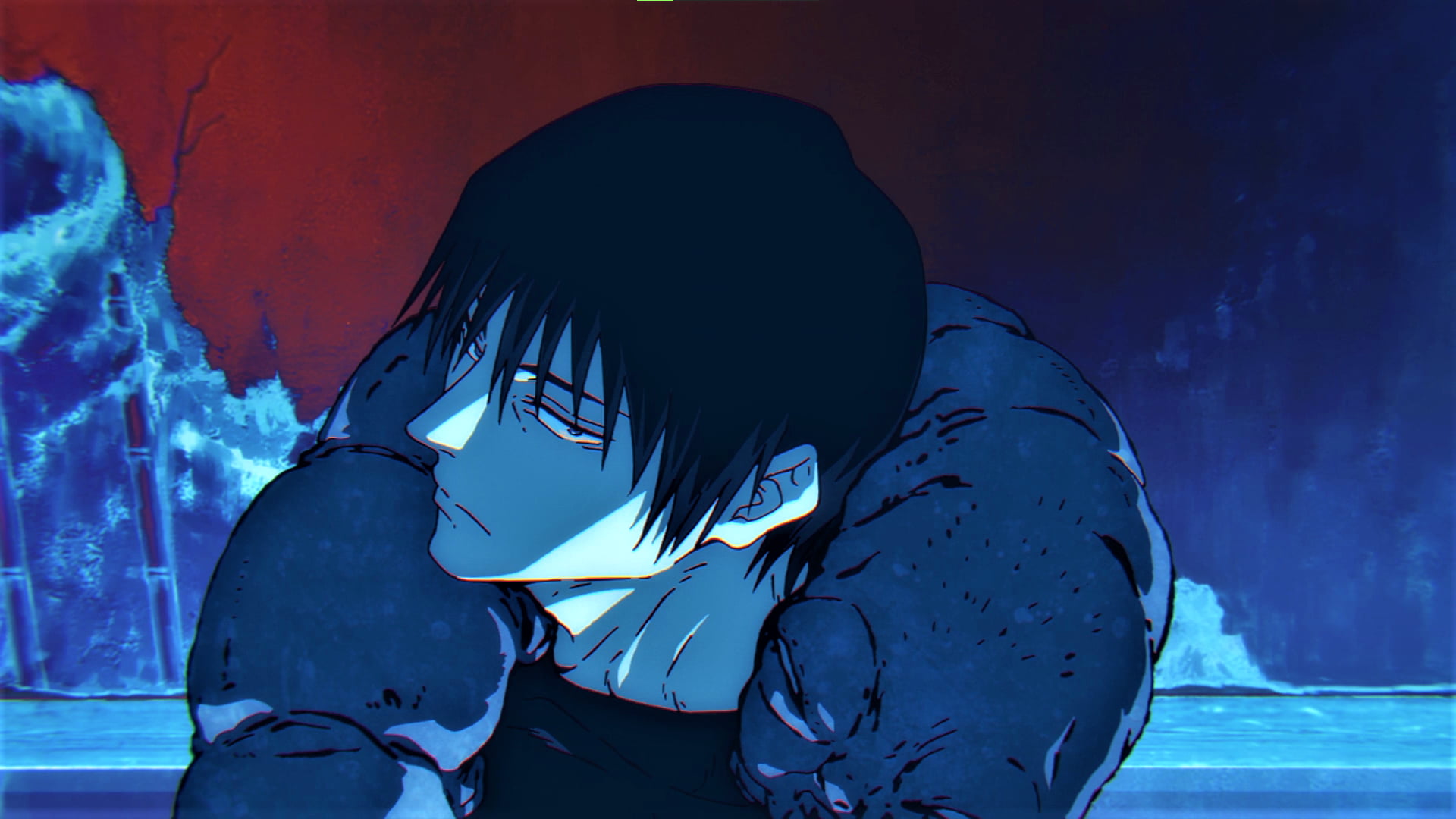1920x1080 Free download. HD wallpaper: Jujutsu Kaisen, Fushiguro Toji, demon, Demon face, frown, anime