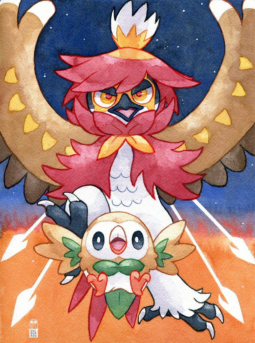 891x1200 Hisuian Decidueye & Rowlet