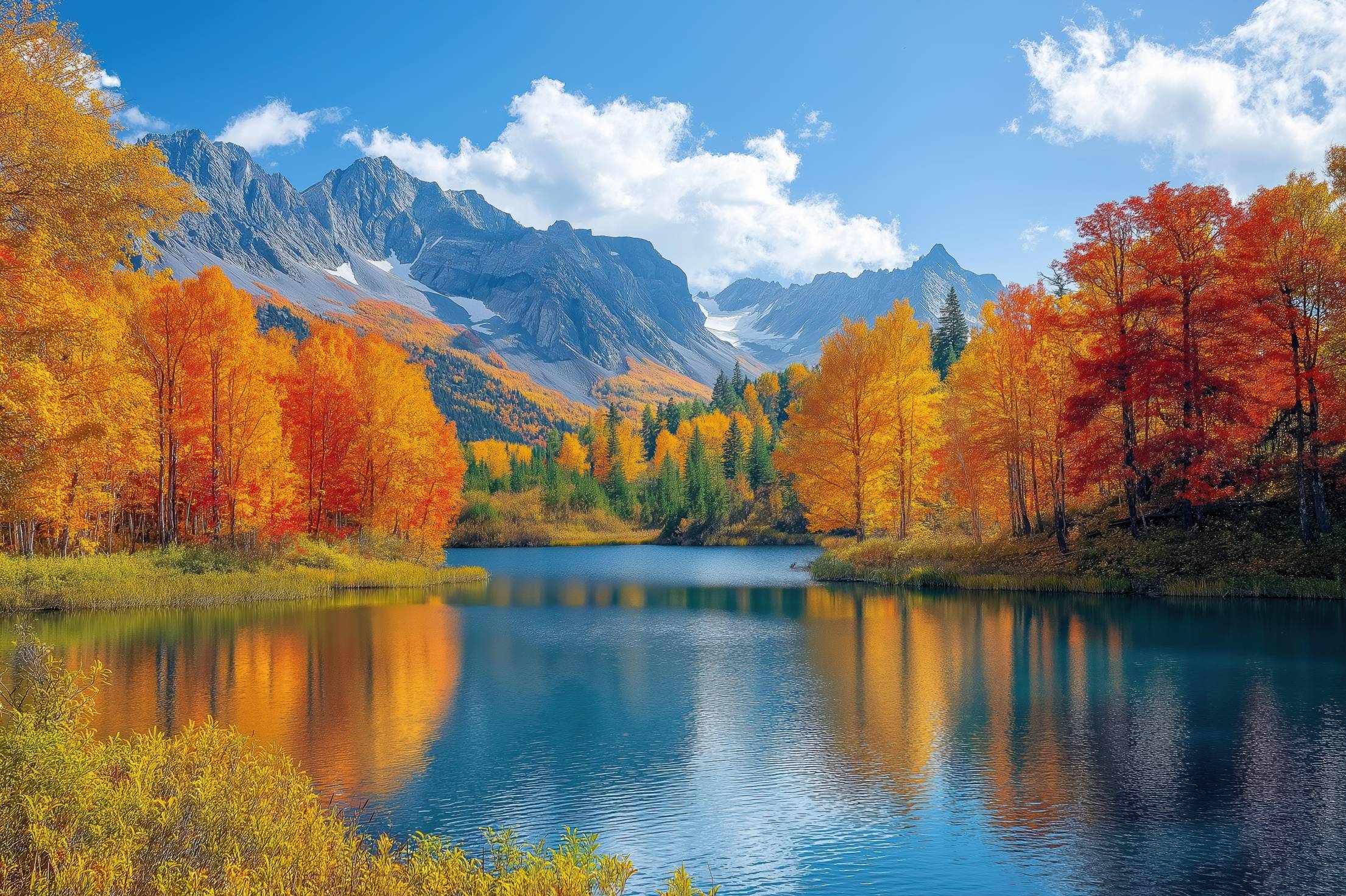 2210x1473 Beautiful Fall Nature Scenery. Free Nature Image
