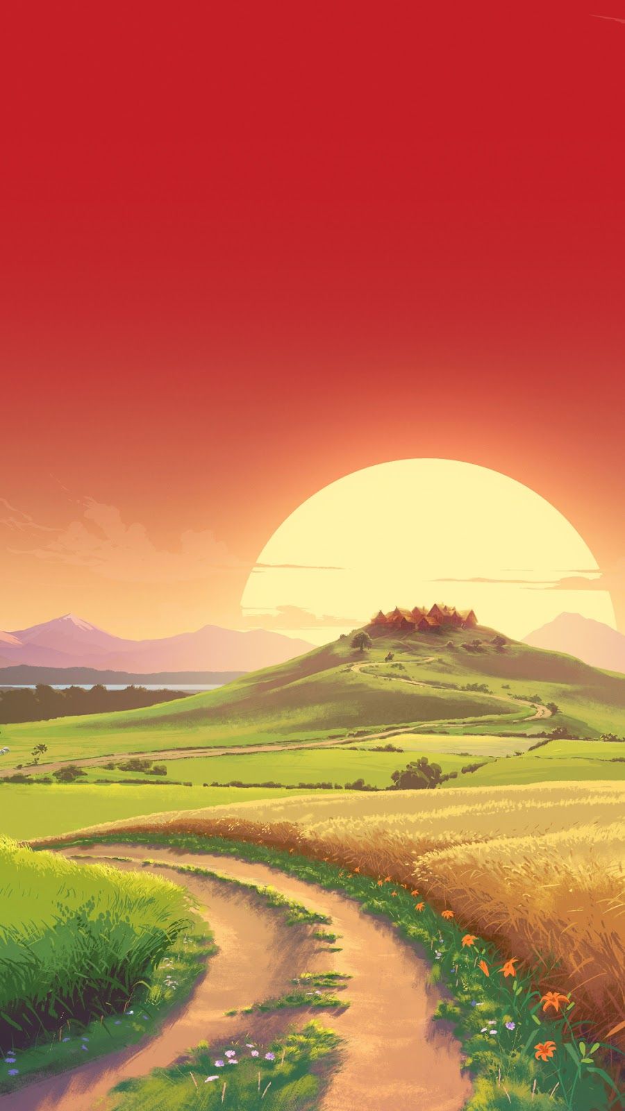 900x1600 Beautiful Landscape art Mobile Wallpaper. Nature Wallpaper Mobile Walls