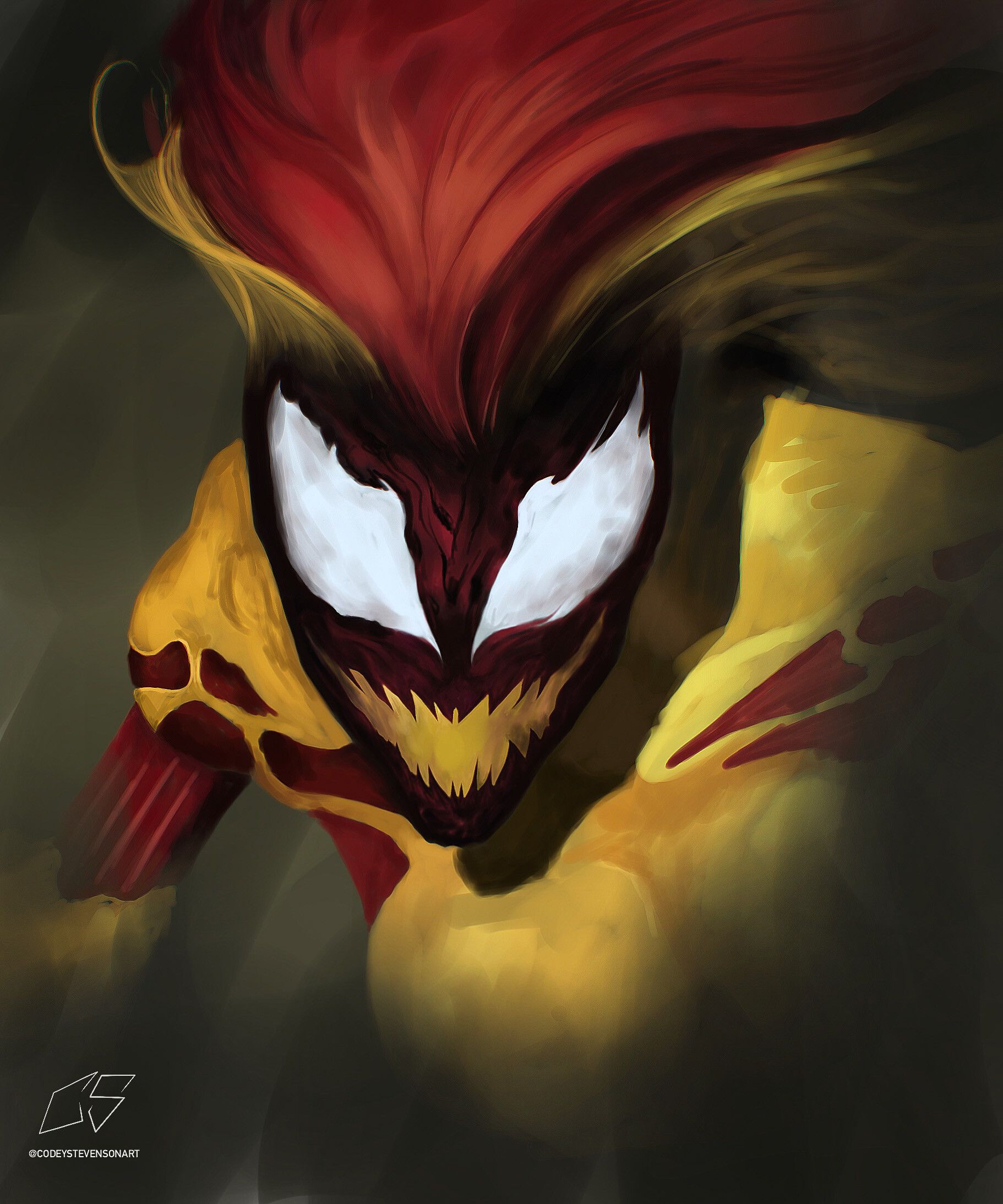 1822x2188 Scream [Symbiote] Round Brush Fan Art