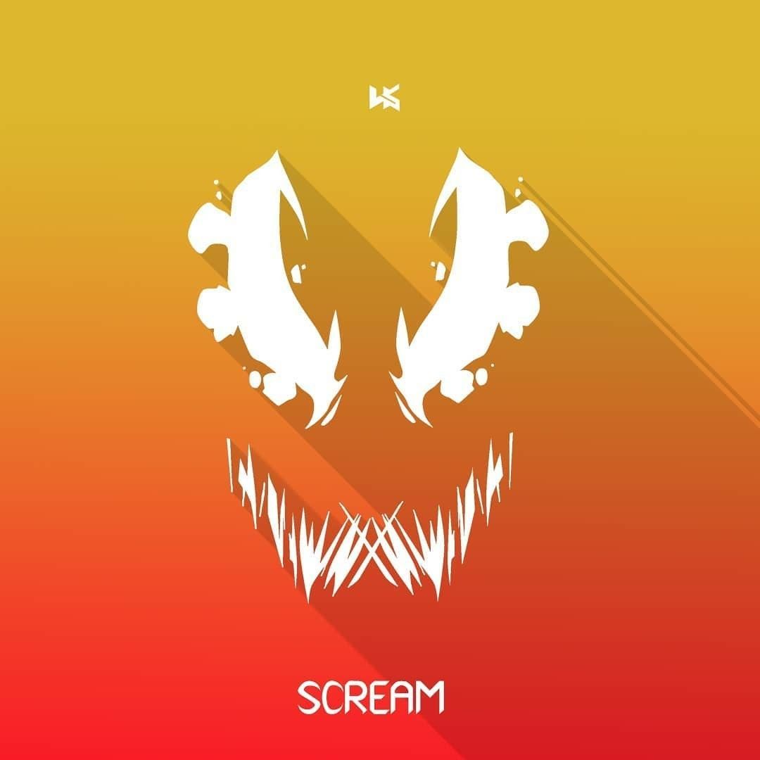 1080x1080 Scream Symbiote Wallpaper