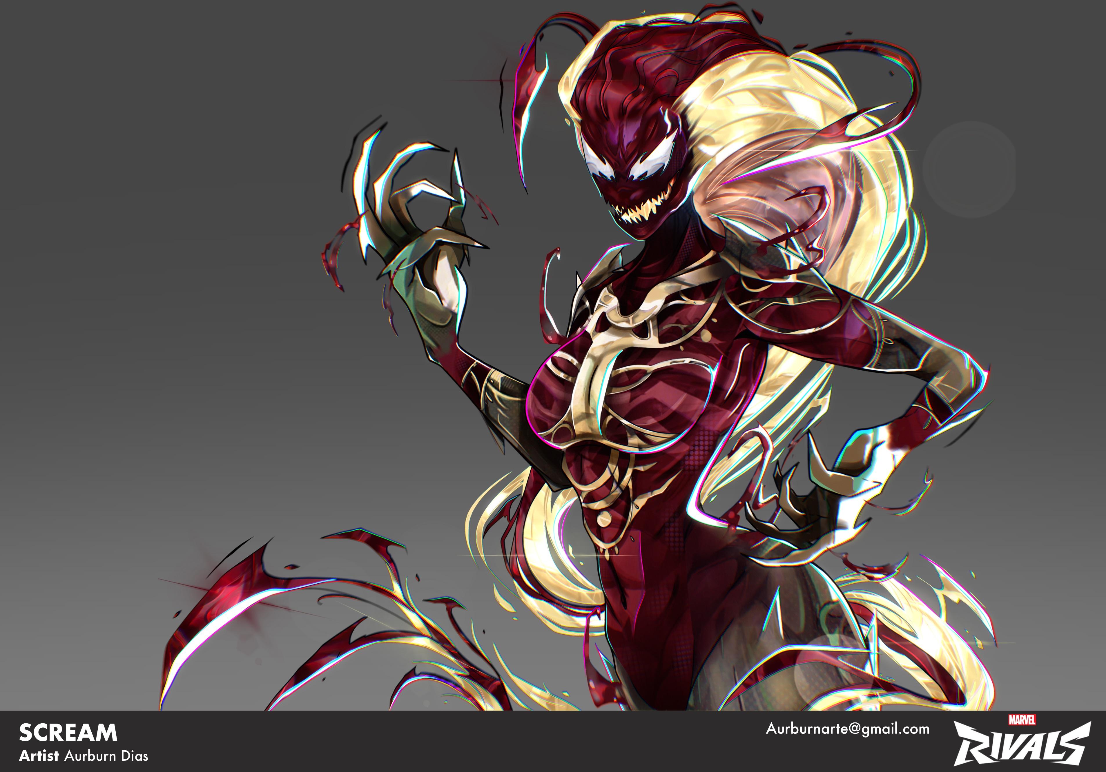 3814x2664 Scream Character Design Concept Art. (And Agony Skin)