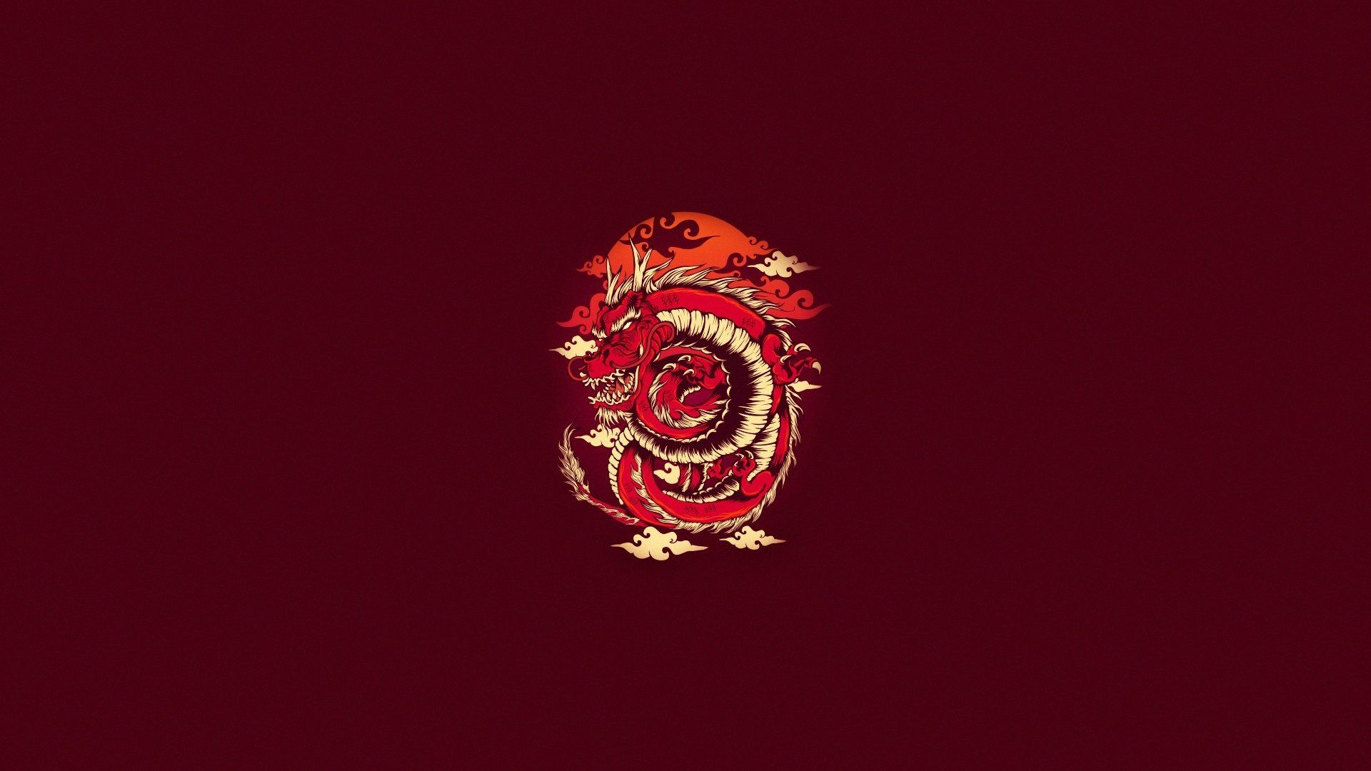 1920x1080 Download Minimalist Fantasy Dragon HD Wallpaperx1080
