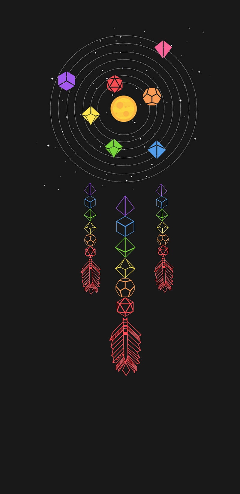 800x1644 Space catcher, dice, dm, dnd, dragons, dreamcatcher, dungeons, rpg, space, tabletop, HD phone wallpaper