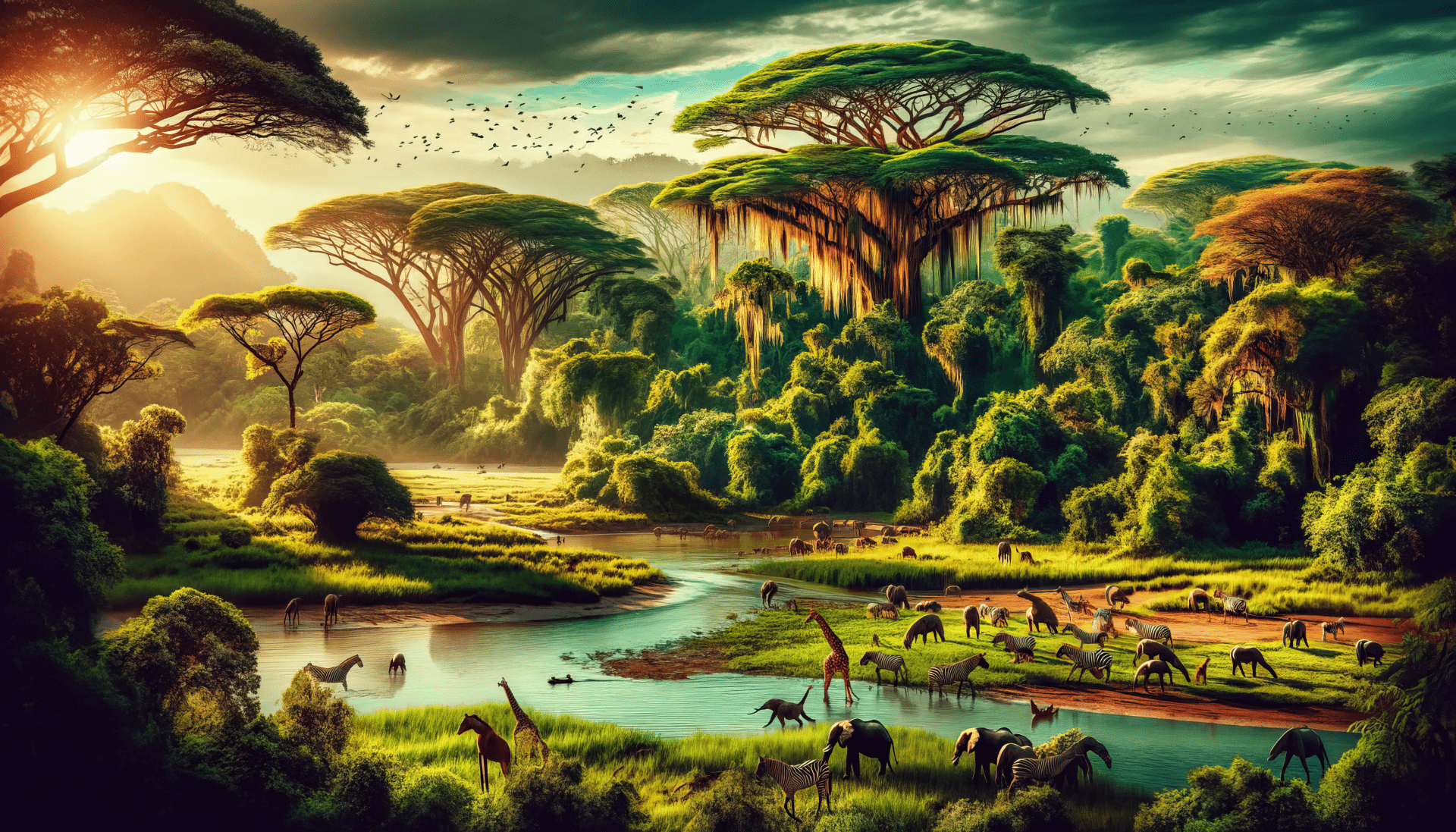 1920x1097 Enchanting Savannah Wildlife HD Wallpaper