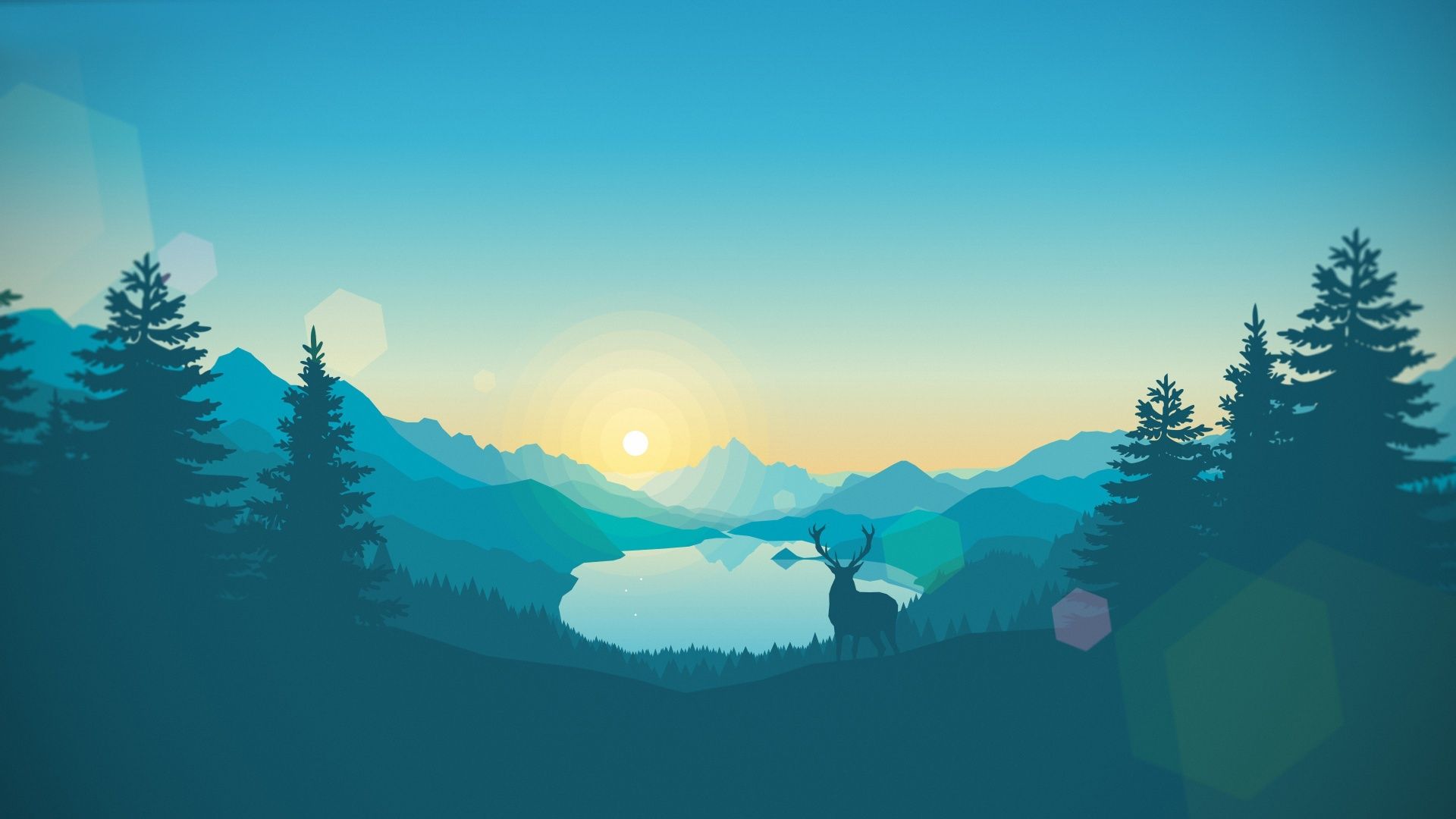 1920x1080 Wildlife Landscape Illustration 4K UHD Wallpaper for UltraHD Desktop and TV : Widescreen and UltraWide Display : Dual and Triple Monitor : Smartphone and Tablet Devices