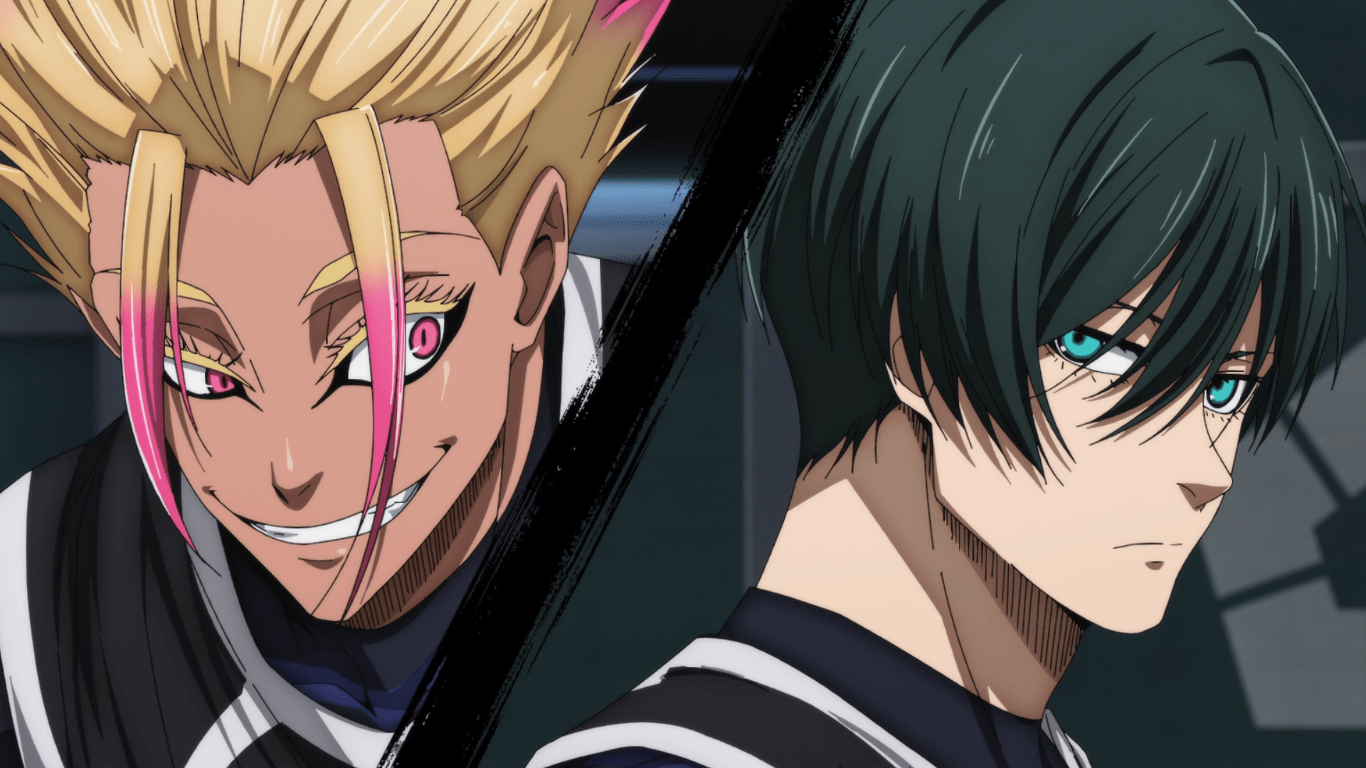 1920x1080 Blue Lock HD Wallpaper: Itoshi Sae & Rin Itoshi Showdown in Actionx1080